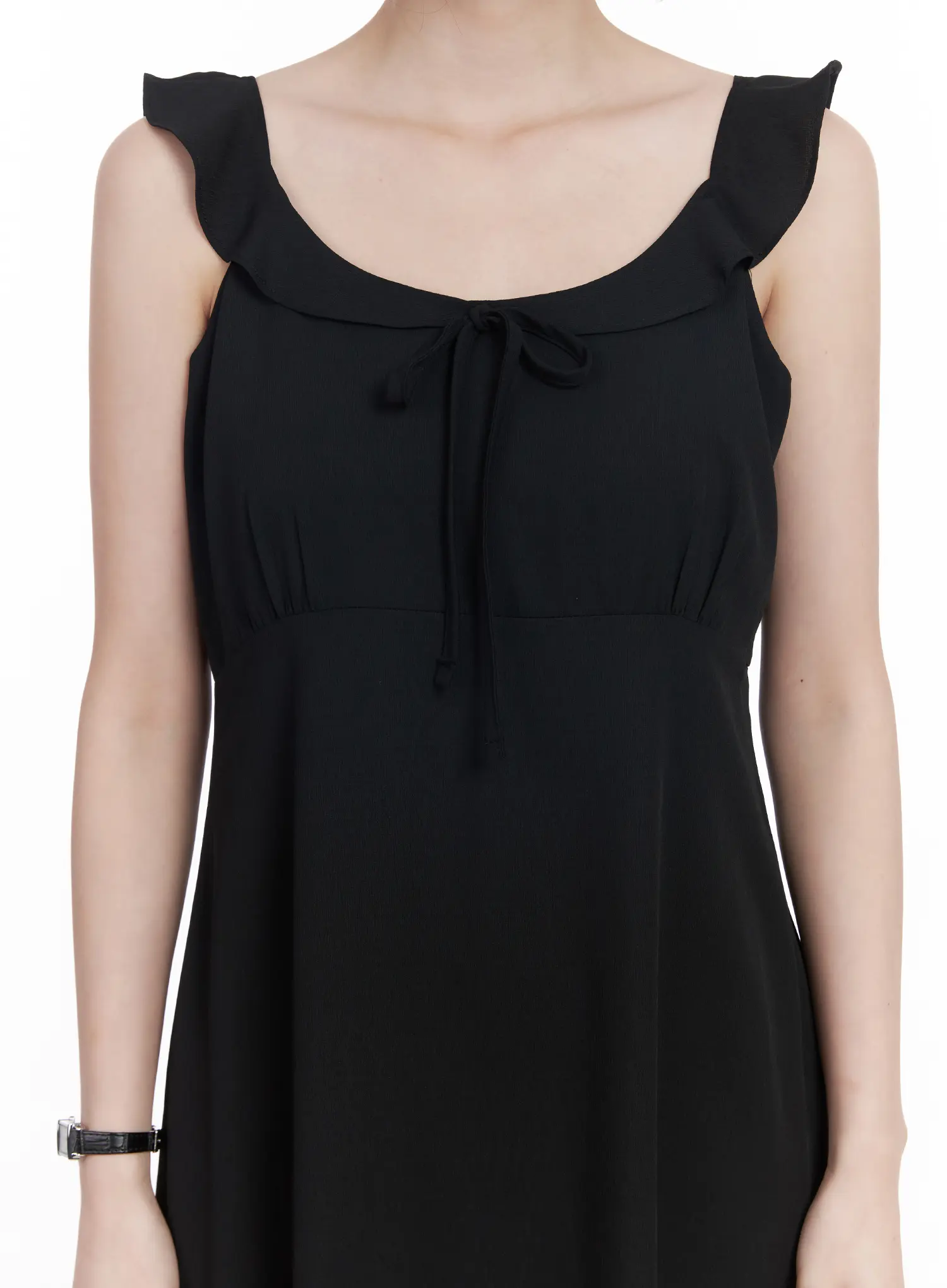 Round Neck Frill Maxi Dress CA509 - Image 4