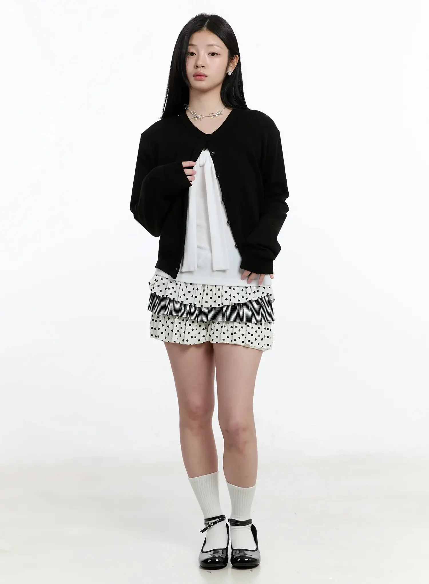 Round Neck Knit Cardigan IM519 - Image 5