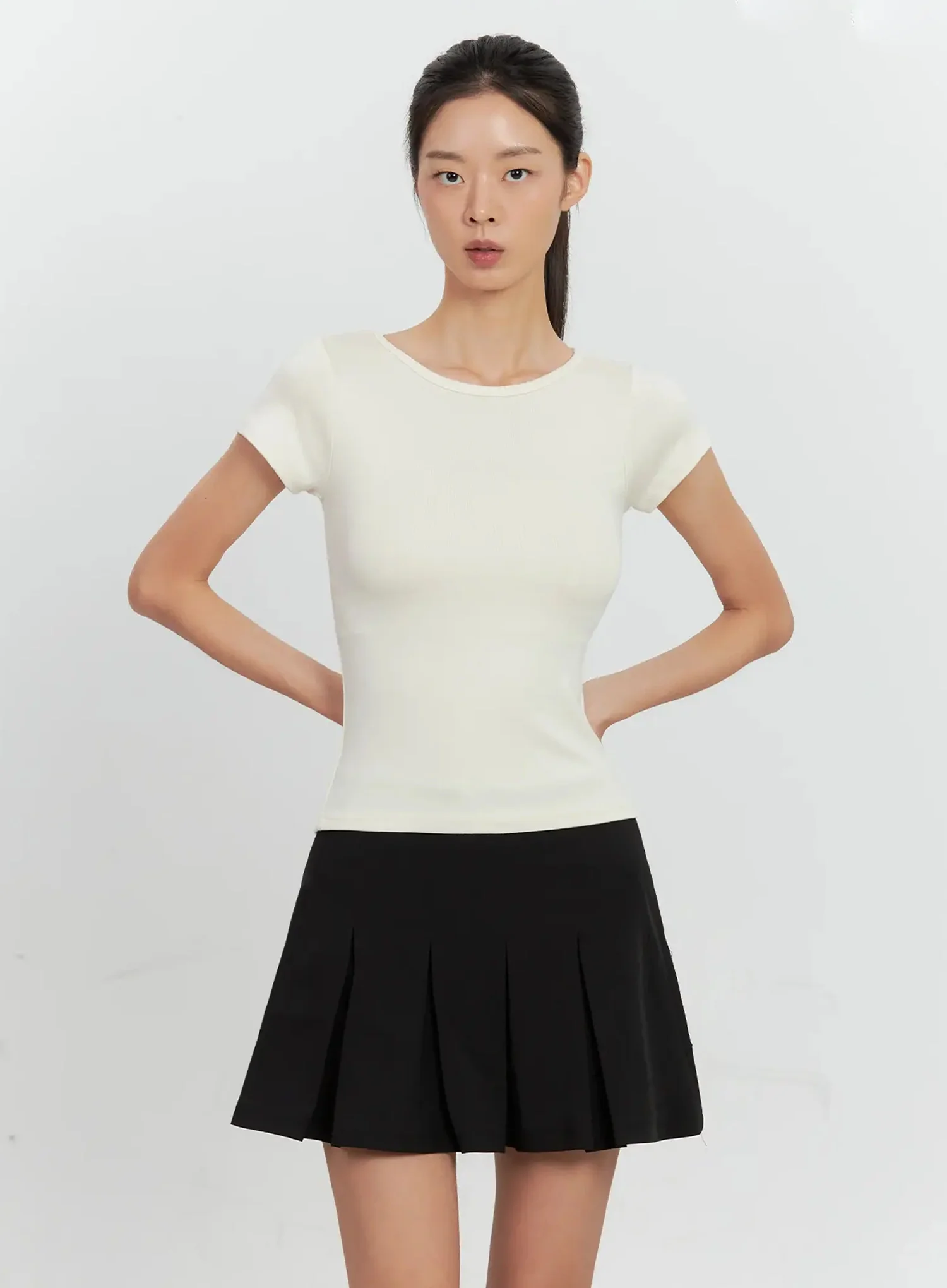 Round Neck Short-Sleeve Top IL528 - Image 26