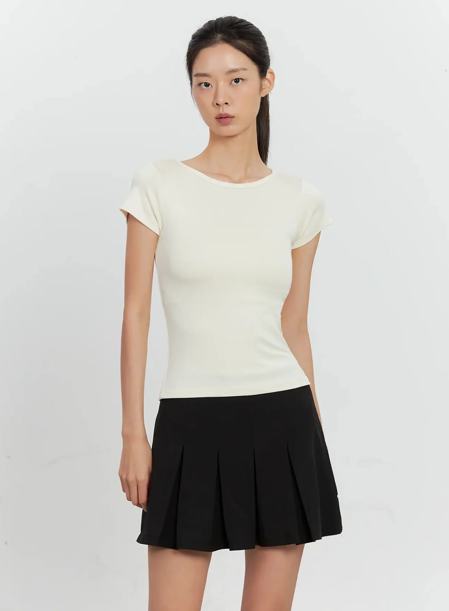 Round Neck Short-Sleeve Top IL528 - Image 27