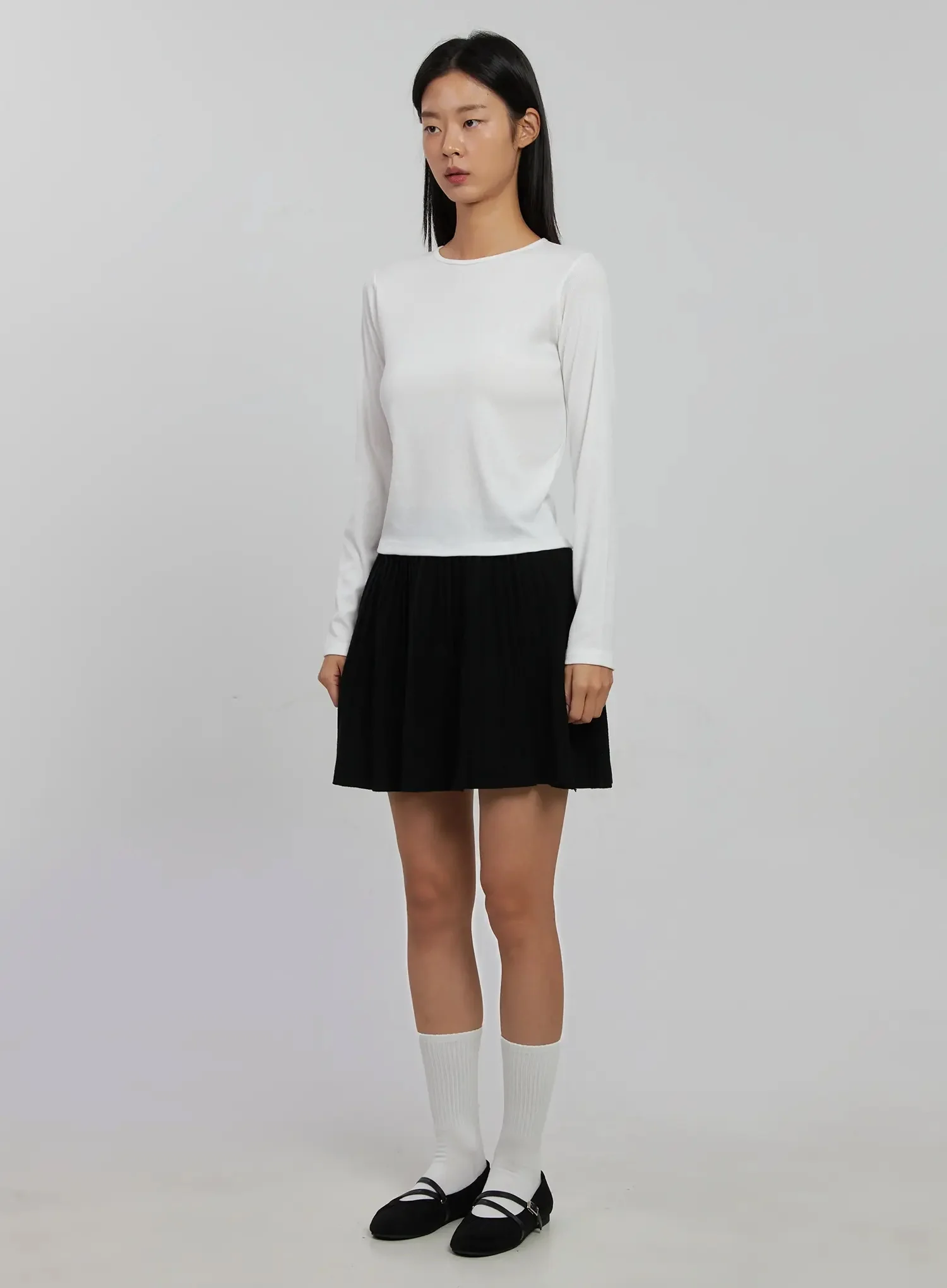 Round Ribbed Long Sleeve Top IJ508 - Image 10