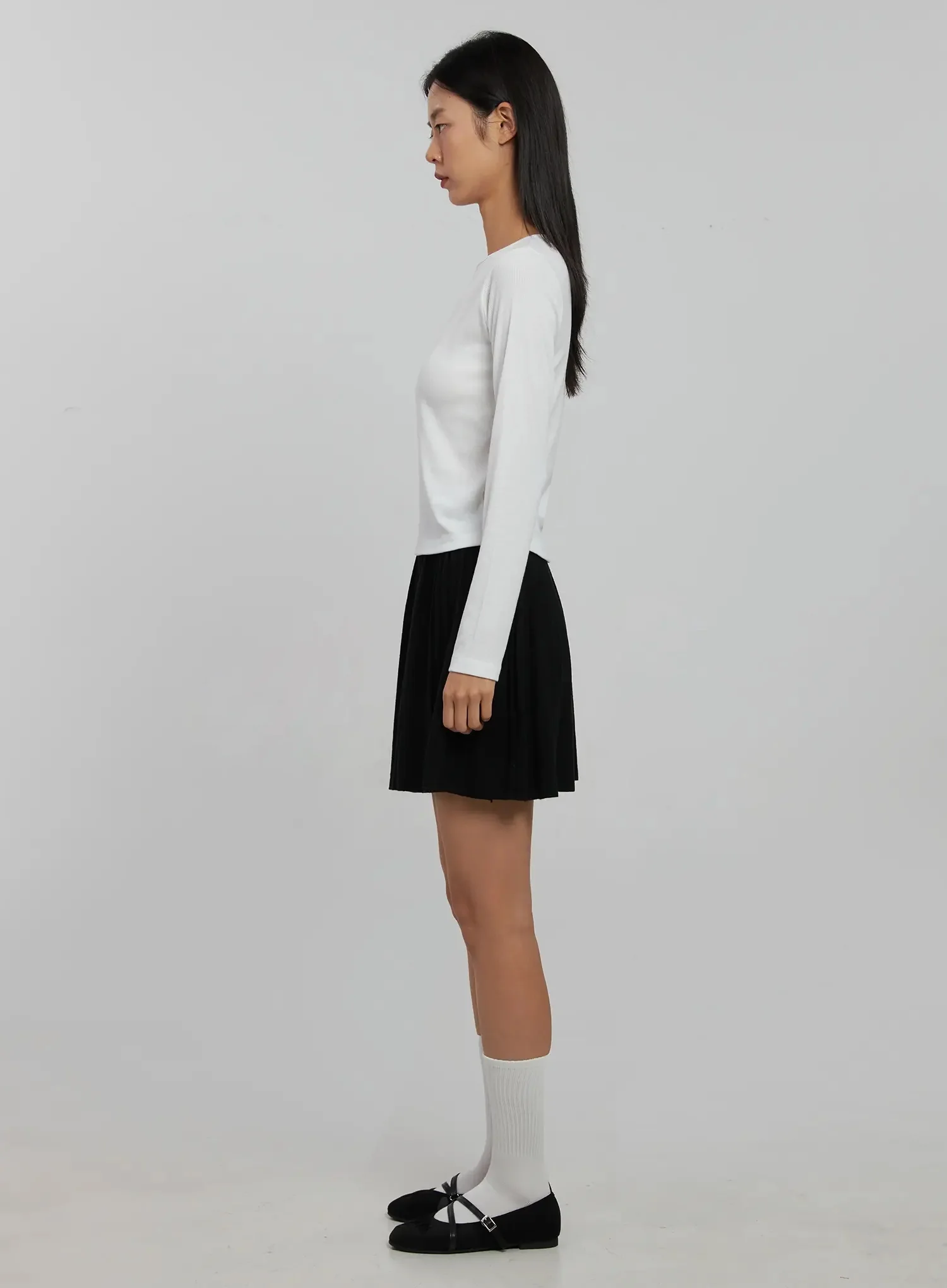 Round Ribbed Long Sleeve Top IJ508 - Image 11