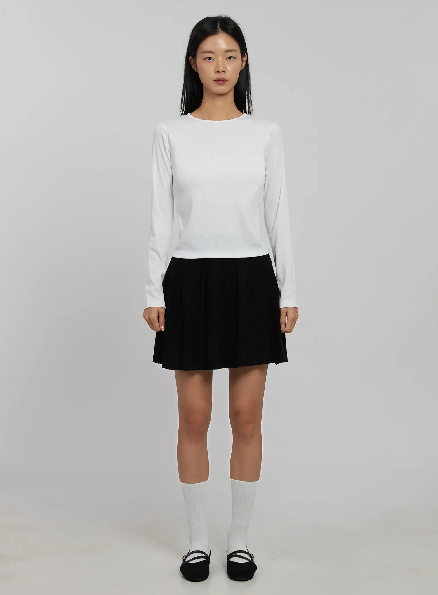 Round Ribbed Long Sleeve Top IJ508 - Image 9