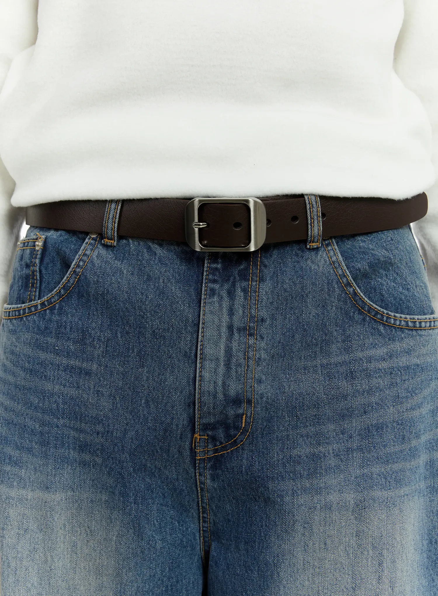 Rounded Square Buckle Belt IF511