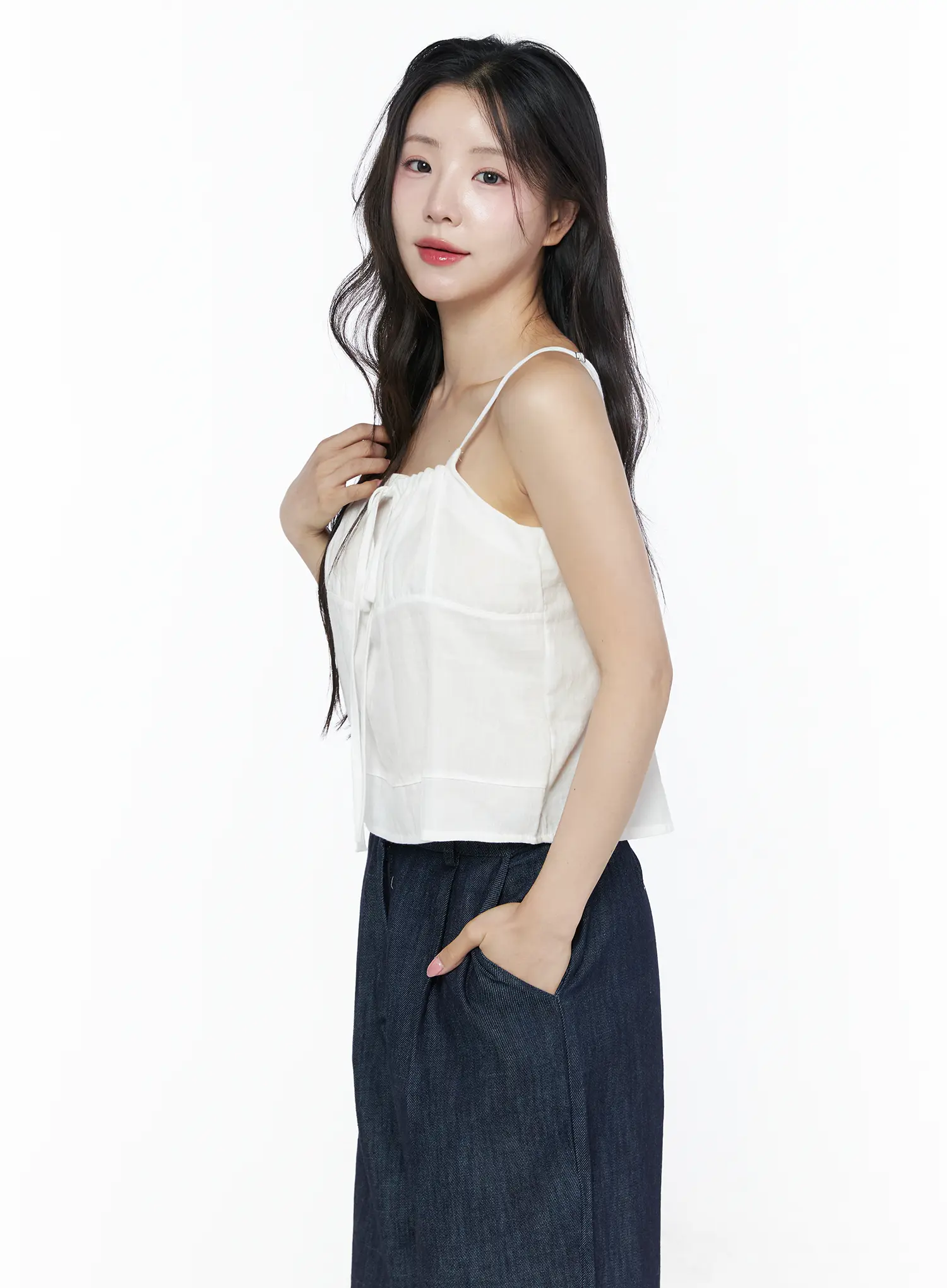Ruched Ribbon Cami Top IU525 - Image 11