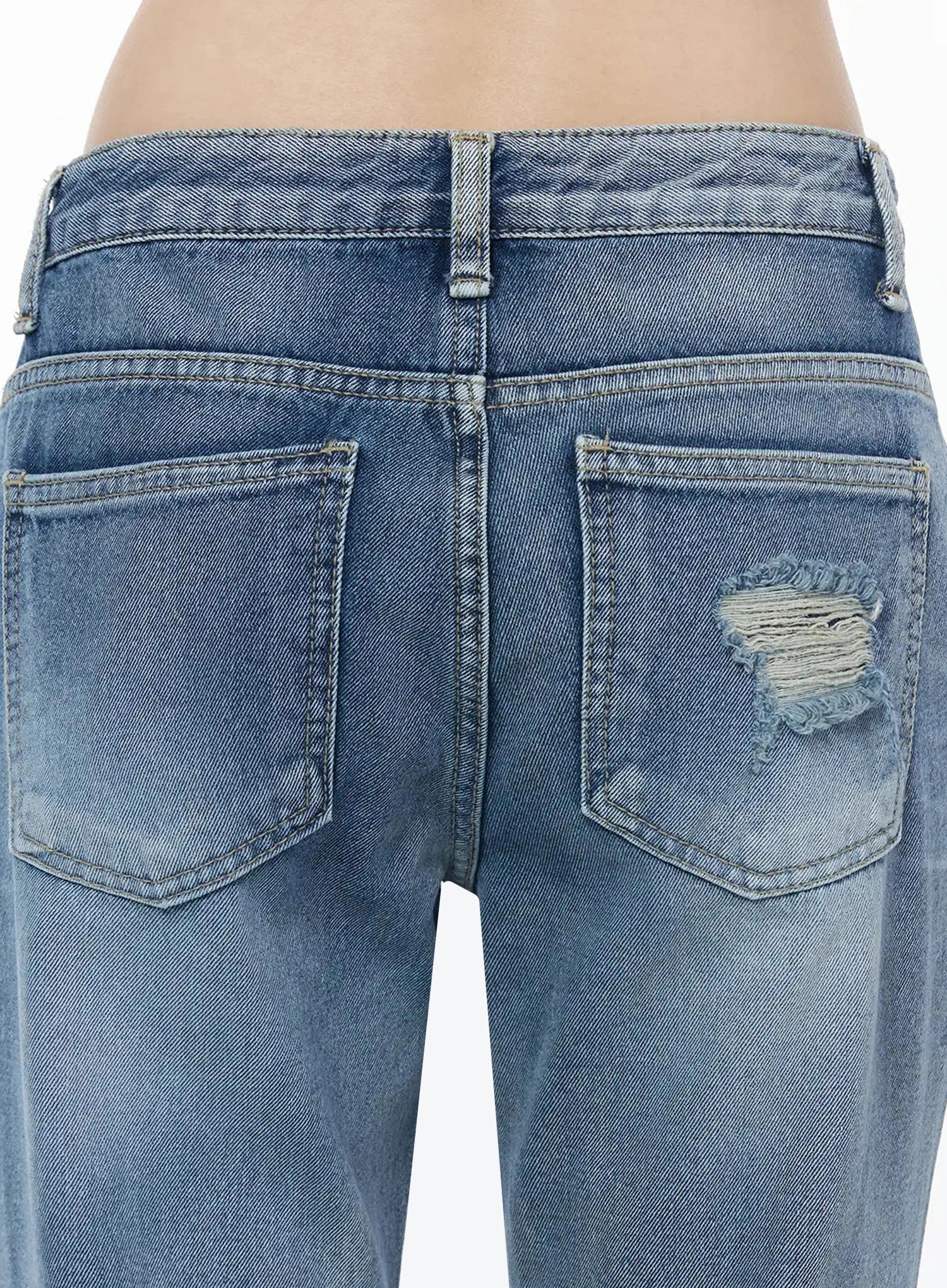 Rue Distressed Bootcut Flare Jeans IU525 - Image 12