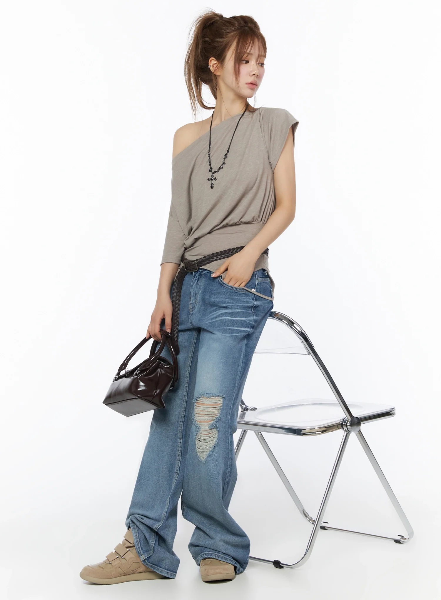 Rue Distressed Bootcut Flare Jeans IU525 - Image 13