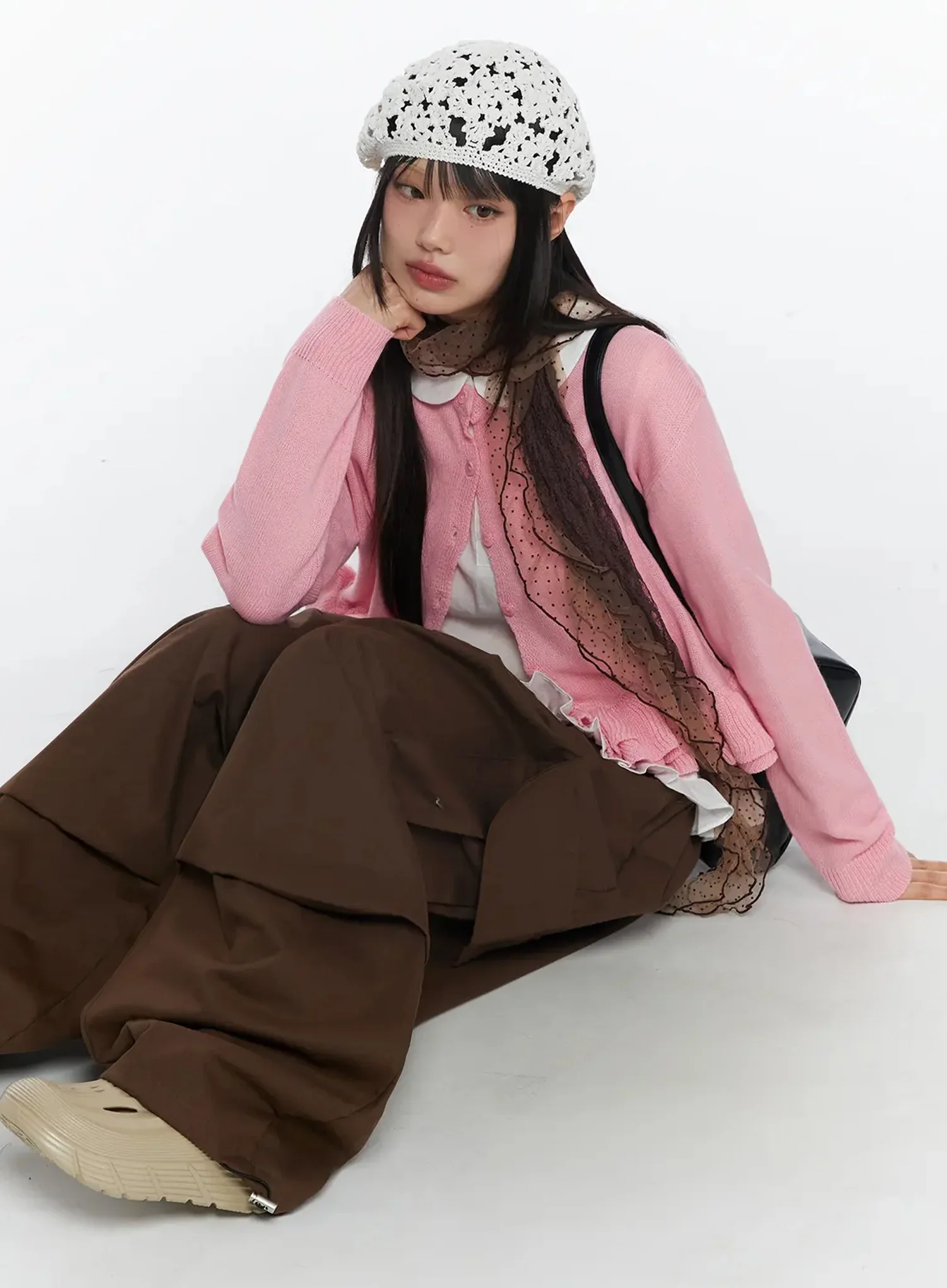 Ruffle Frill Knit Cardigan IY526 - Image 12