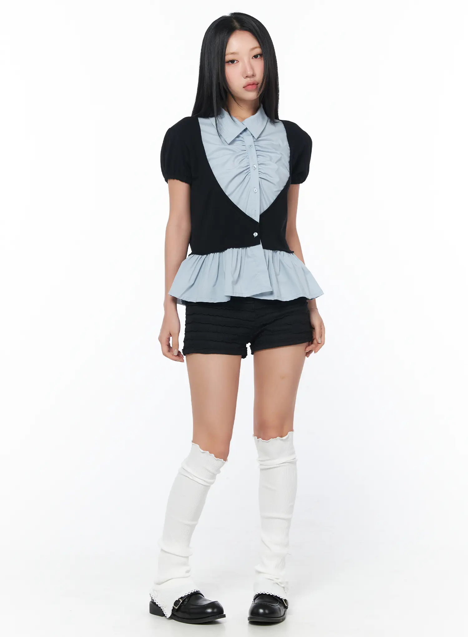 Ruffle Lace Trim Shorts CY513 - Image 5