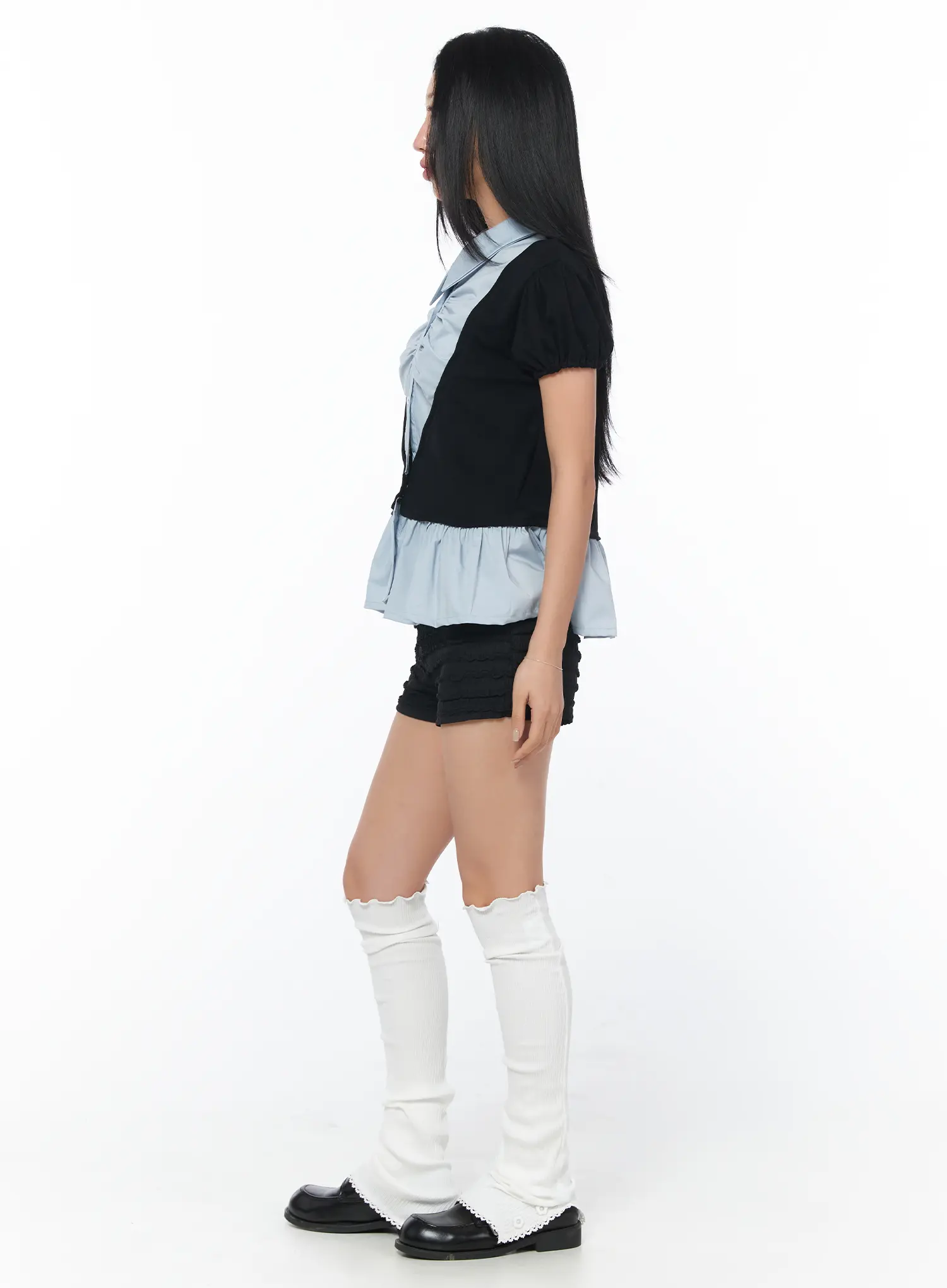 Ruffle Lace Trim Shorts CY513 - Image 6