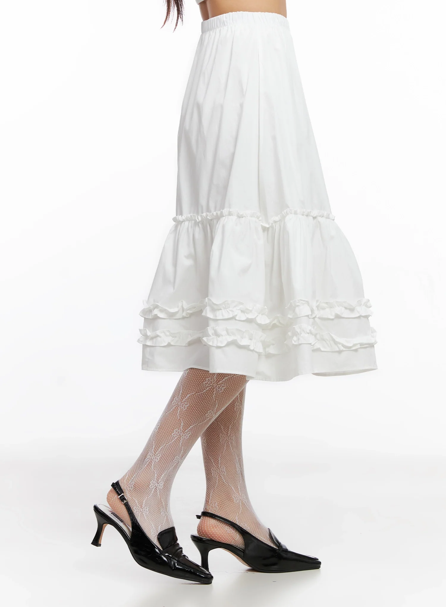 Ruffle Layered Midi Skirt IG527 - Image 8