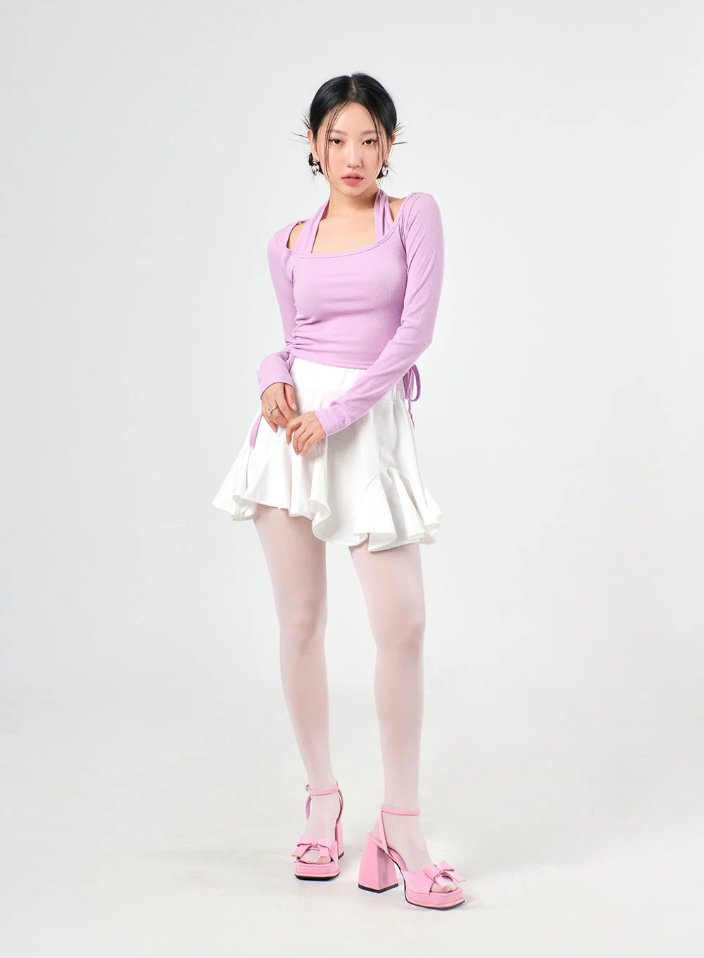 Ruffle Mini Skirt IJ430 - Image 4