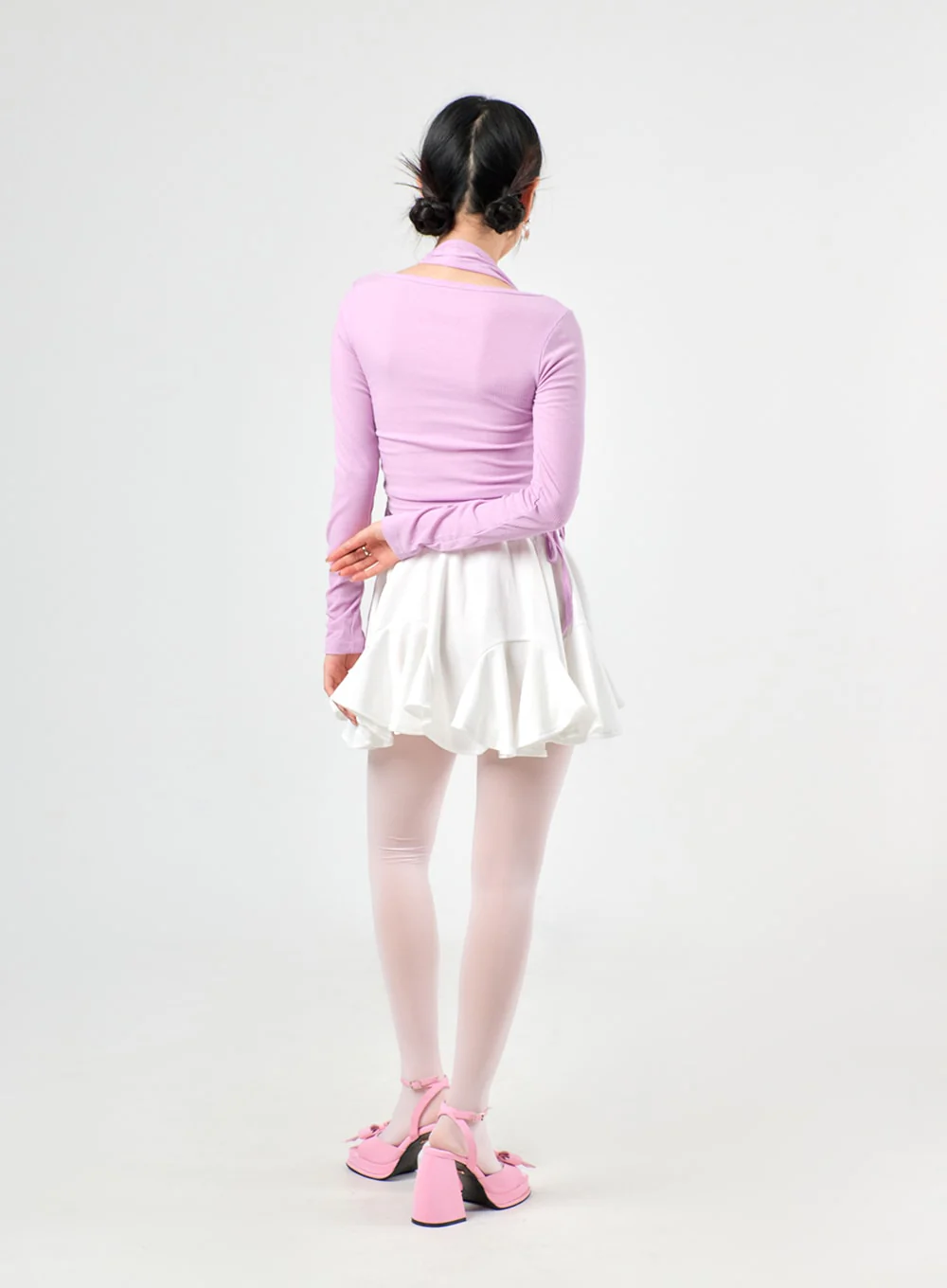 Ruffle Mini Skirt IJ430 - Image 7