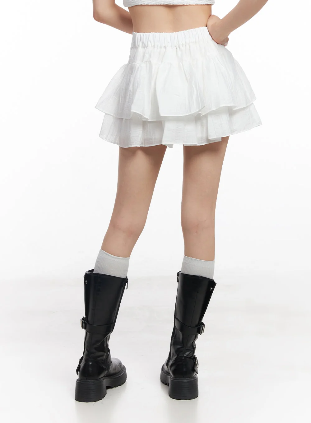 Ruffle Tiered Mini Skirt CY514 - Image 4