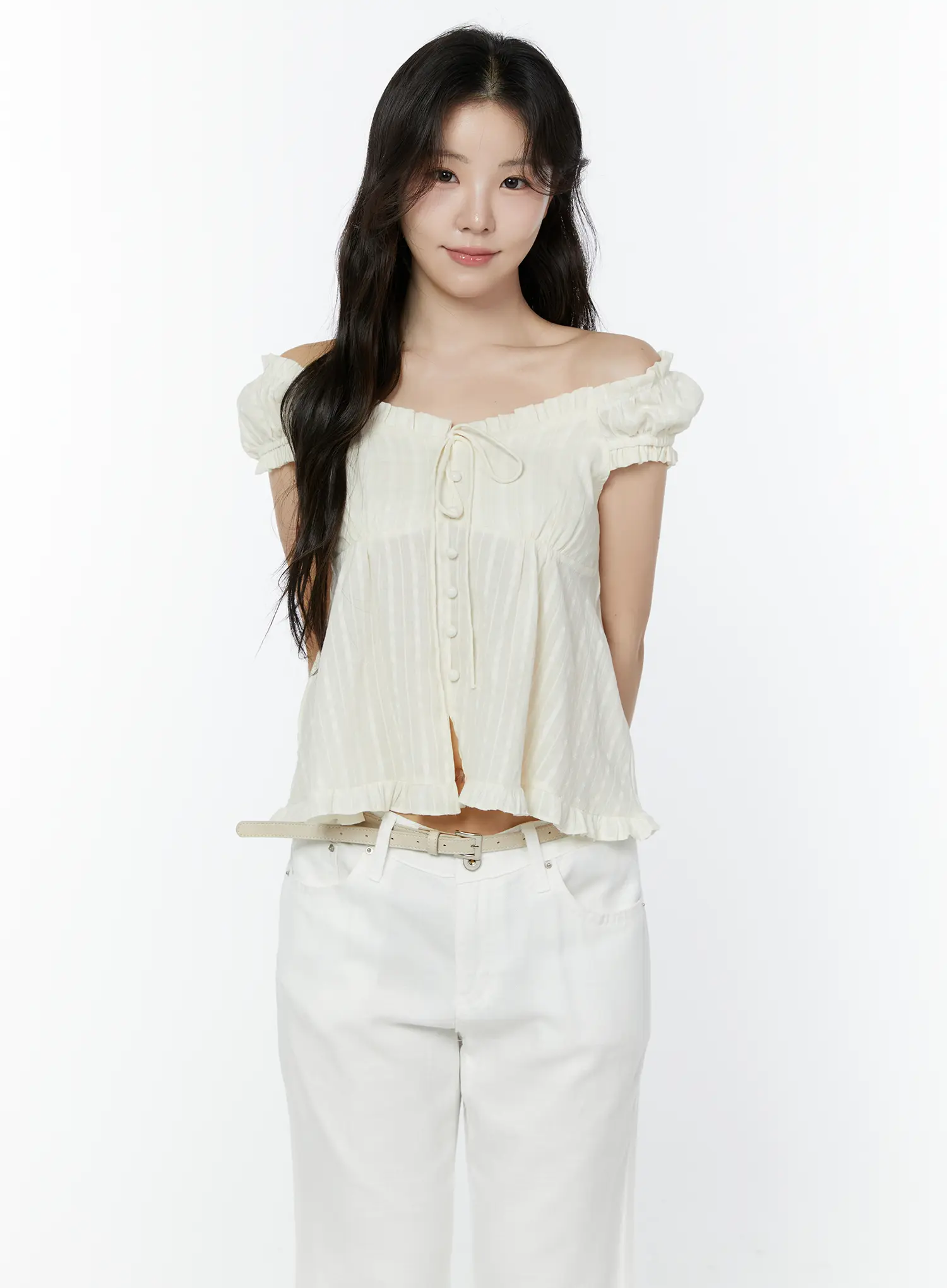 Ruffled Off-Shoulder Blouse IY507 - Image 12