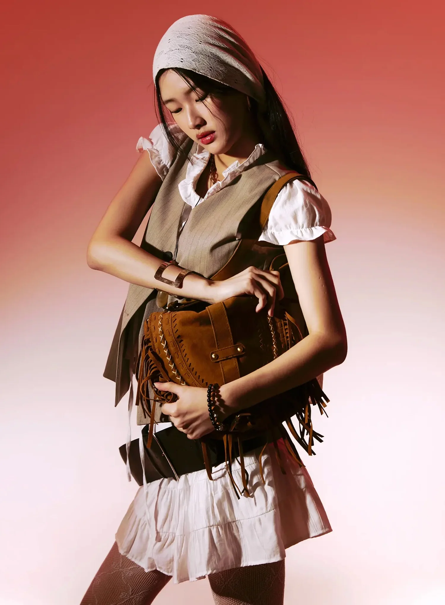 Ruffled Ribbon Tie Short Sleeve Blouse IM530 - Image 13