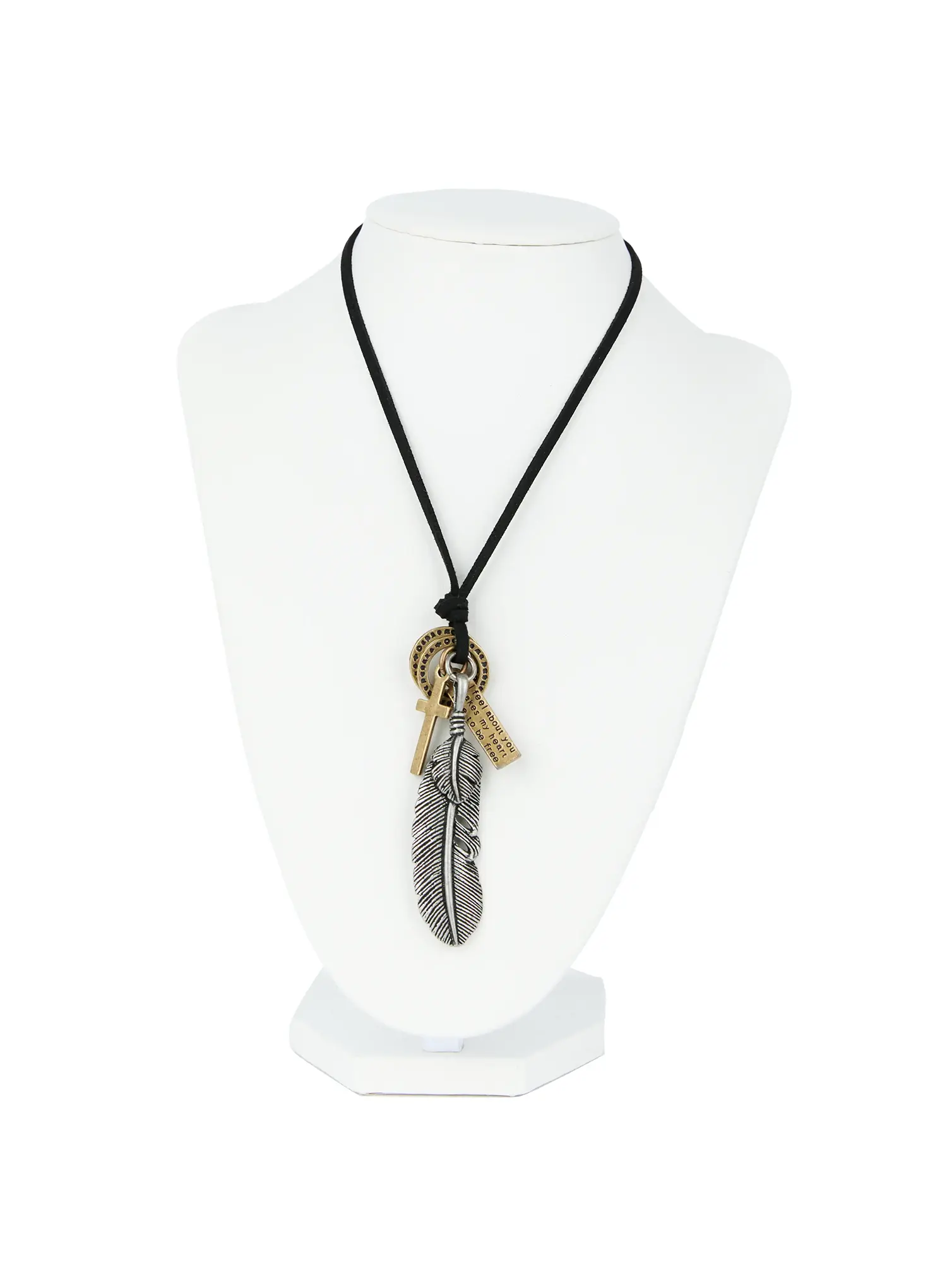 Rustic Feather Necklace IS529 - Image 9