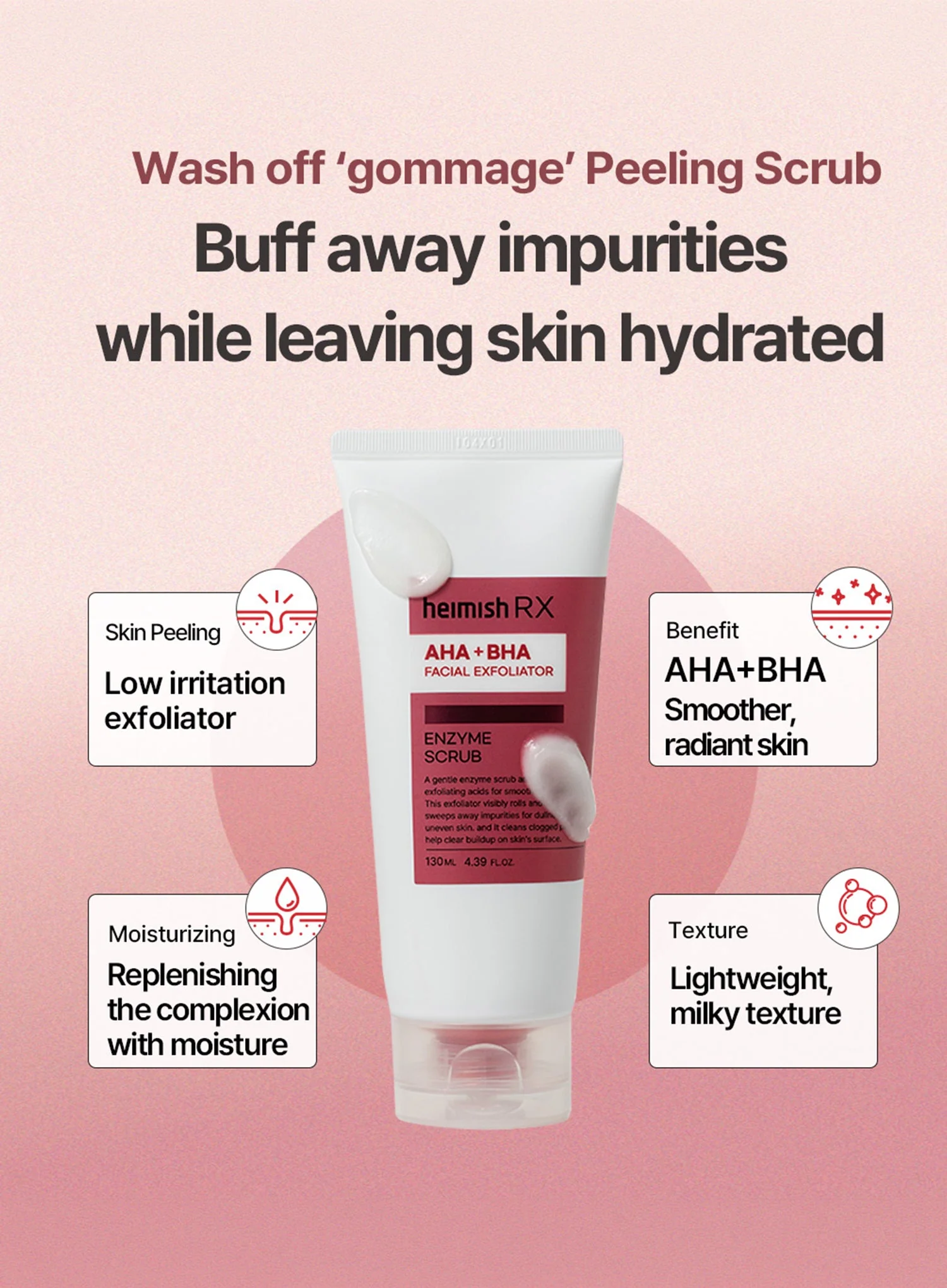 RX Aha Bha Enzyme Scrub (130ml) - Image 4