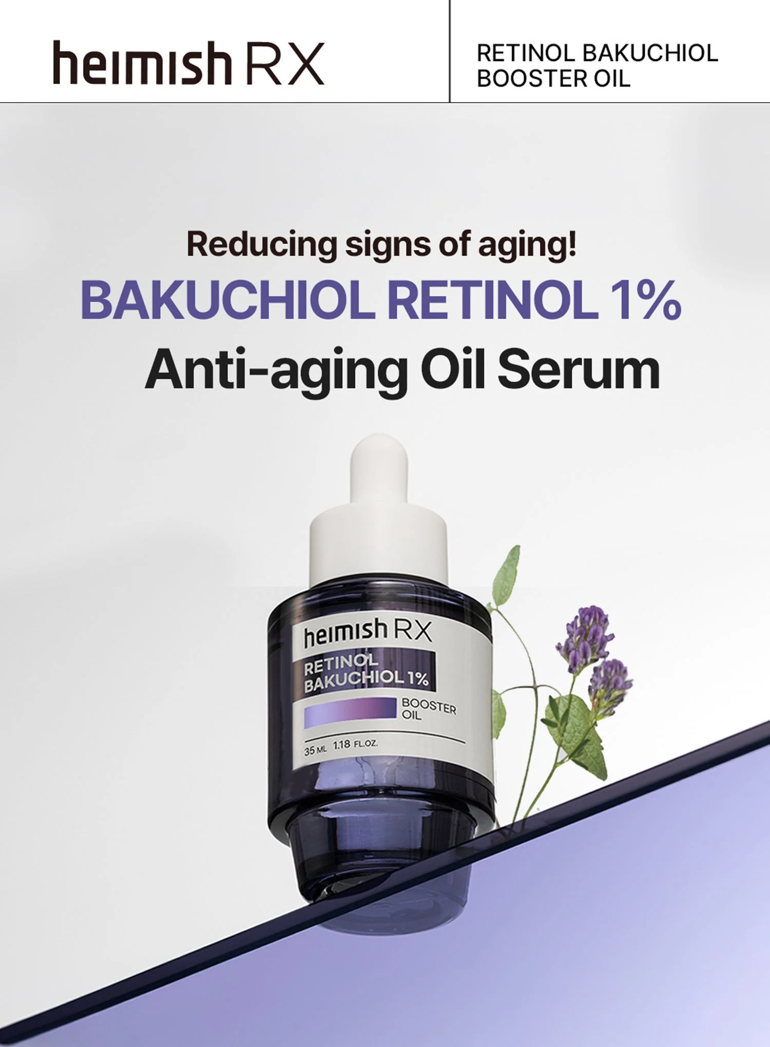 RX Retinol Bakuchiol Booster Oil (35ml) - Image 3