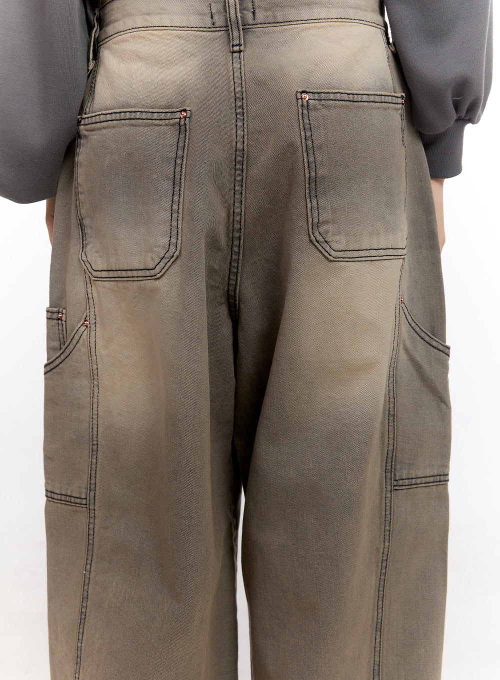 Sara Stitched Pocket Baggy Jeans CF512 - Image 9