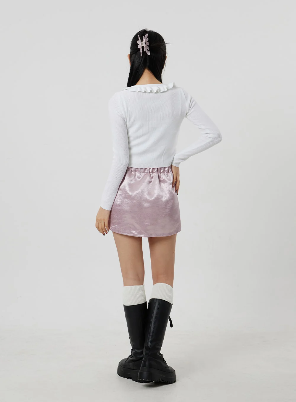 Satin Mini Skirt CJ330 - Image 12