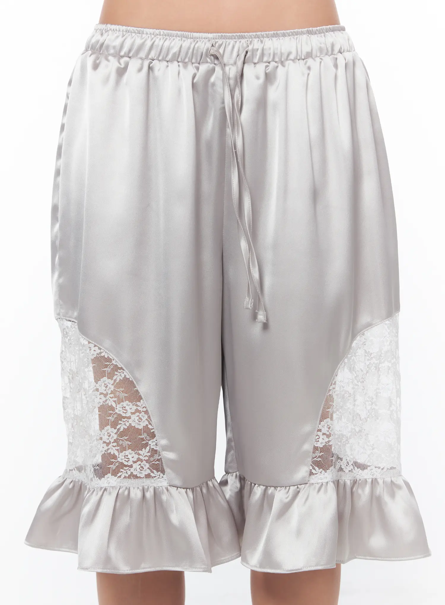 Satin Ruffle Lace Shorts CY512 - Image 8