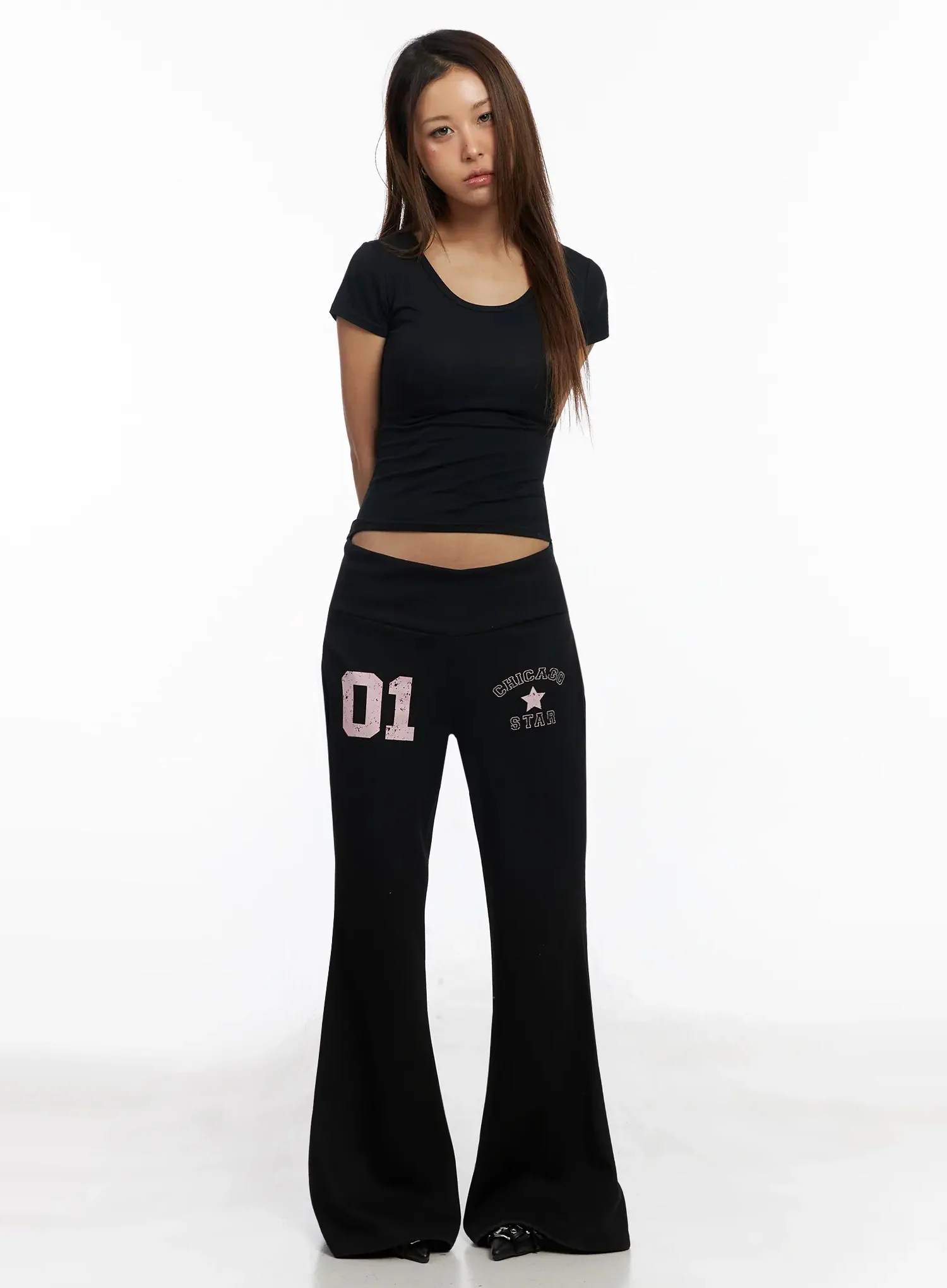 Scoop Neck Slim Short Sleeve Tee IY504 - Image 6