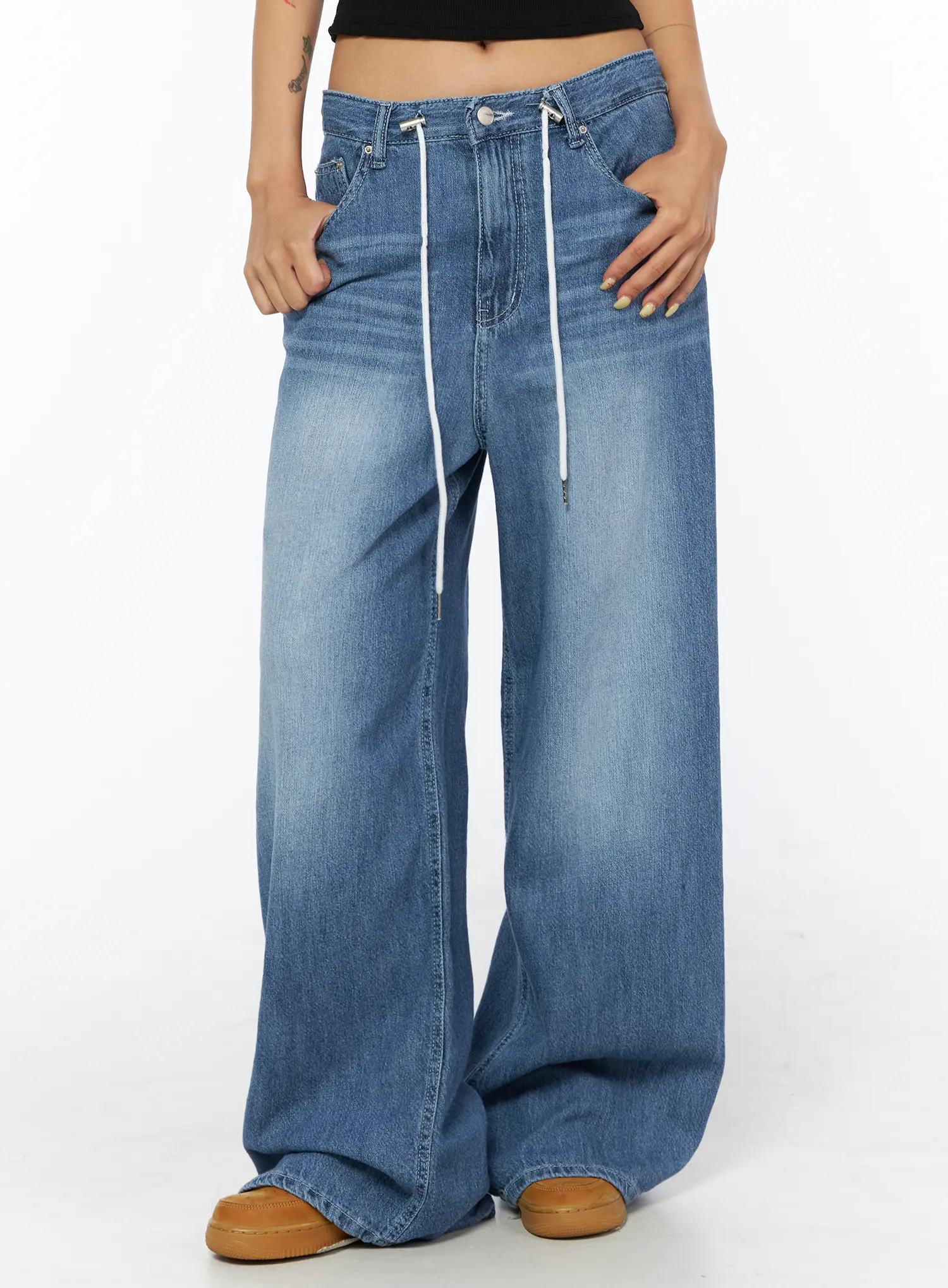Sereia Double String Baggy Jeans CU518