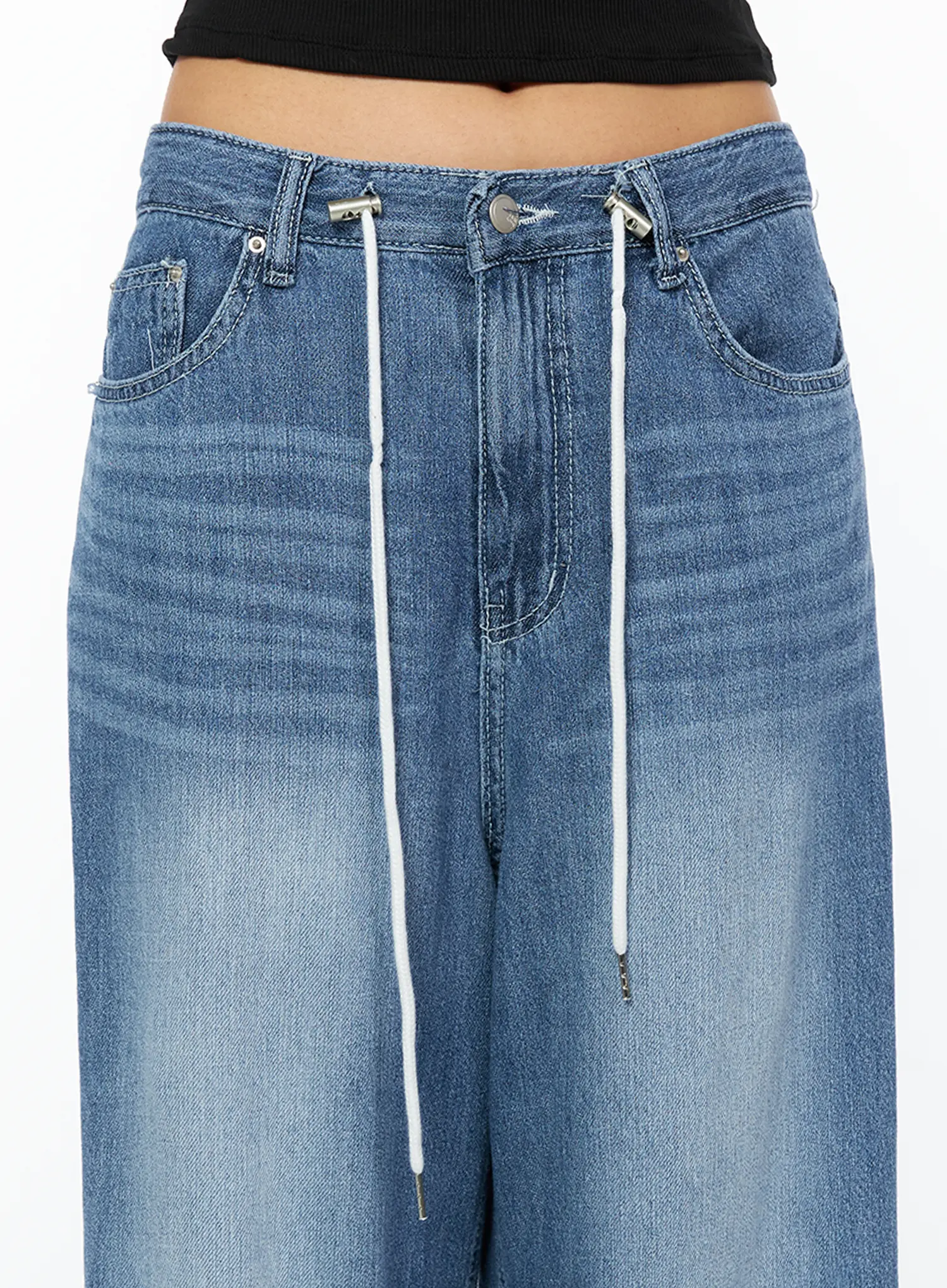 Sereia Double String Baggy Jeans CU518 - Image 3