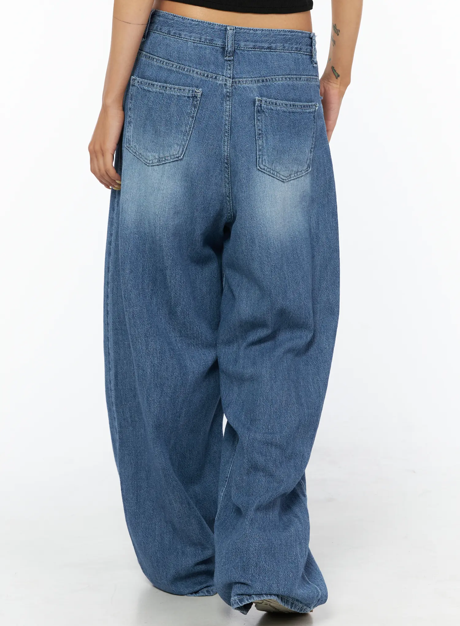 Sereia Double String Baggy Jeans CU518 - Image 6