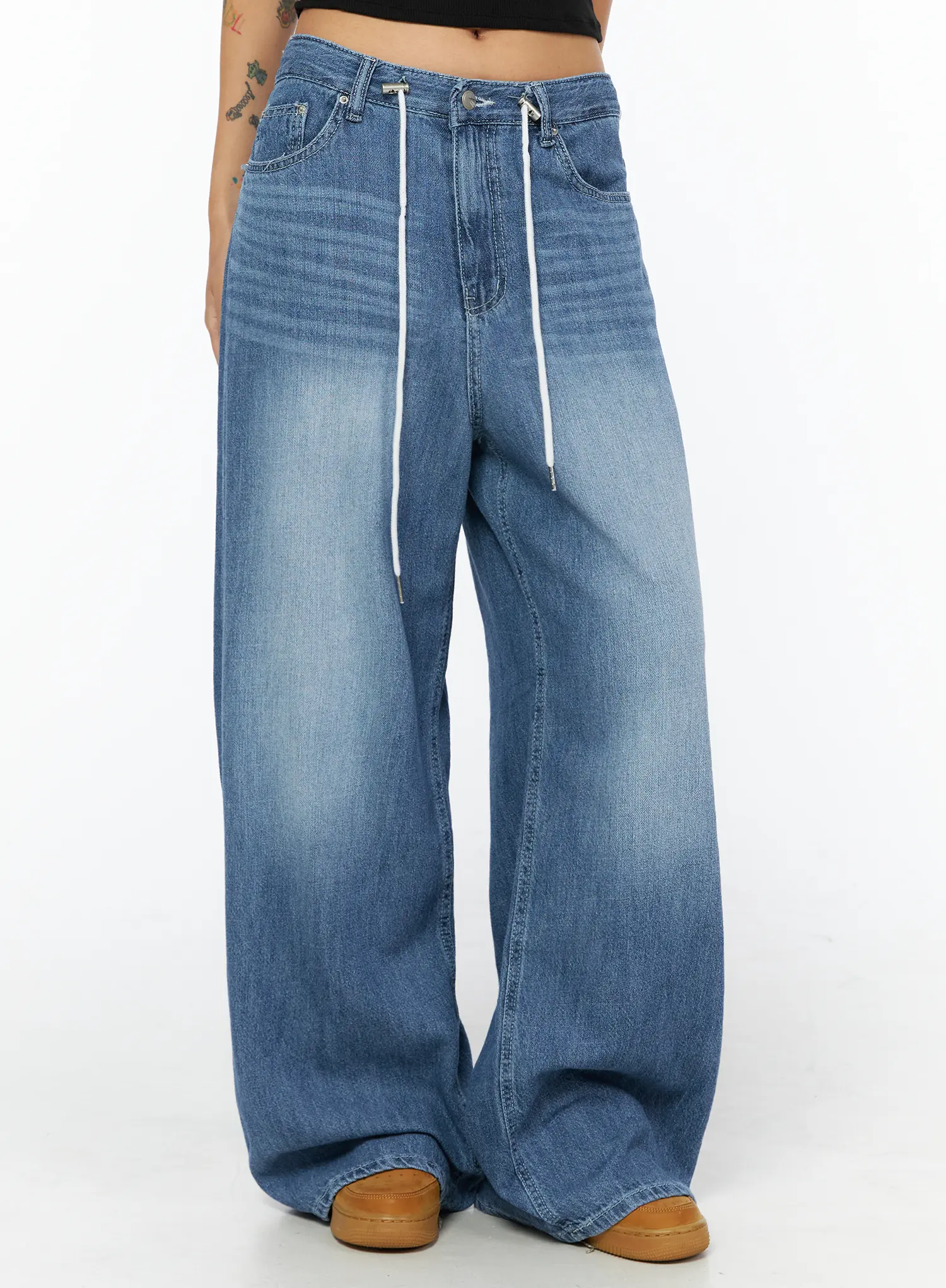 Sereia Double String Baggy Jeans CU518 - Image 8