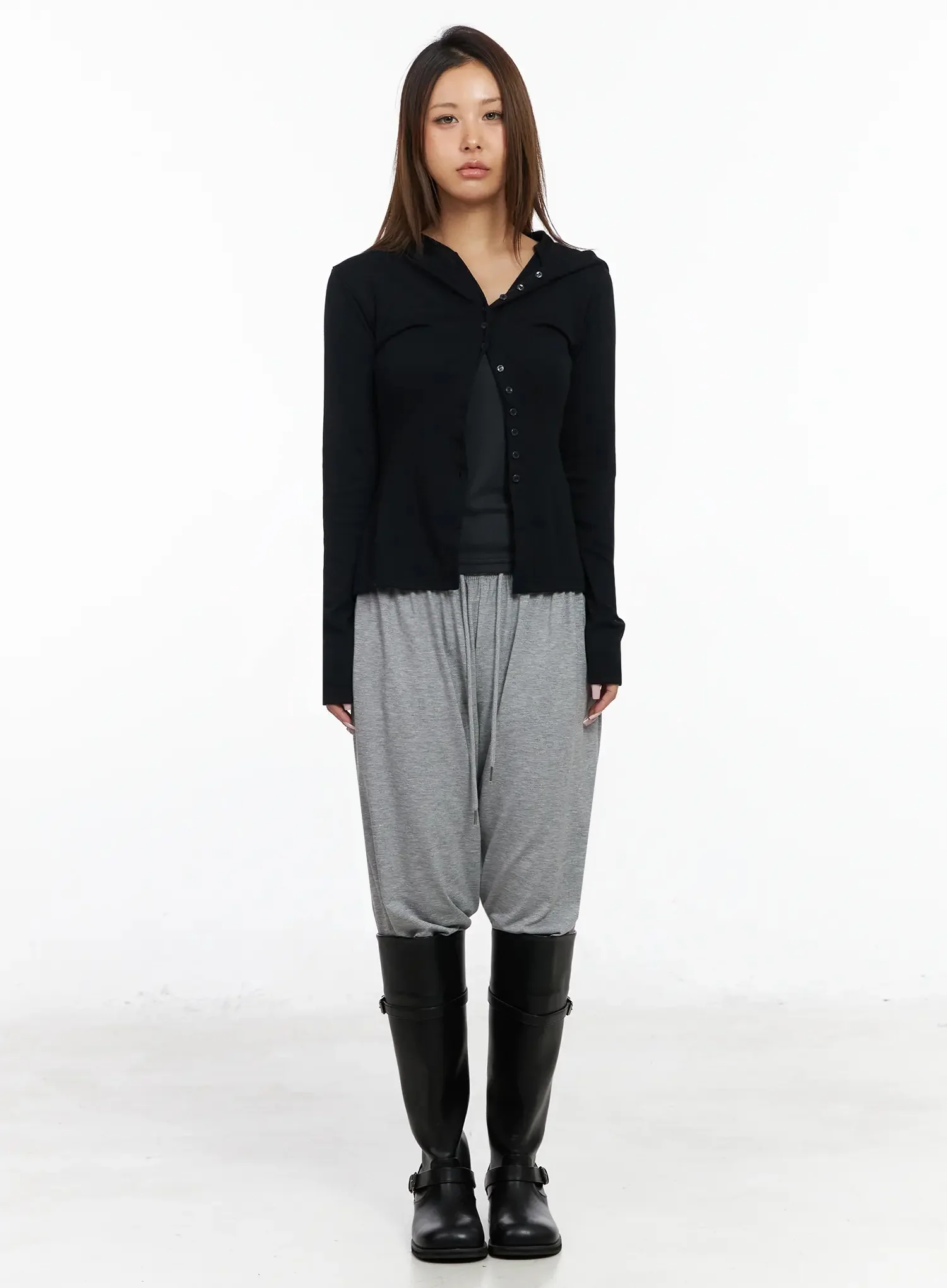 Shane Button Slim Fit Hooded Cardigan IY515 - Image 9