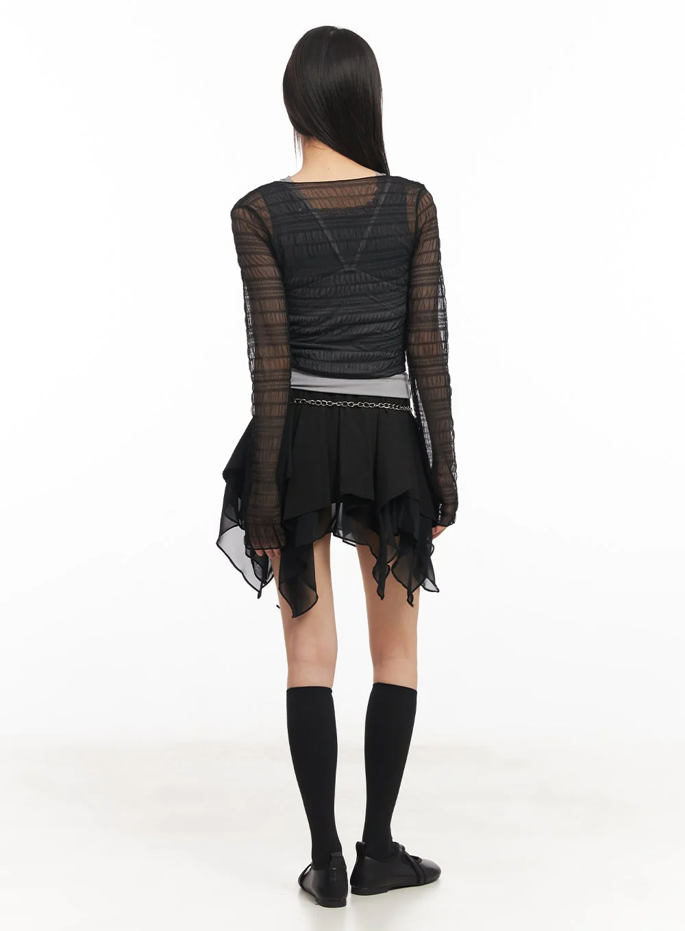 Sheer Chic Buttoned Cardigan CA523 - Image 7