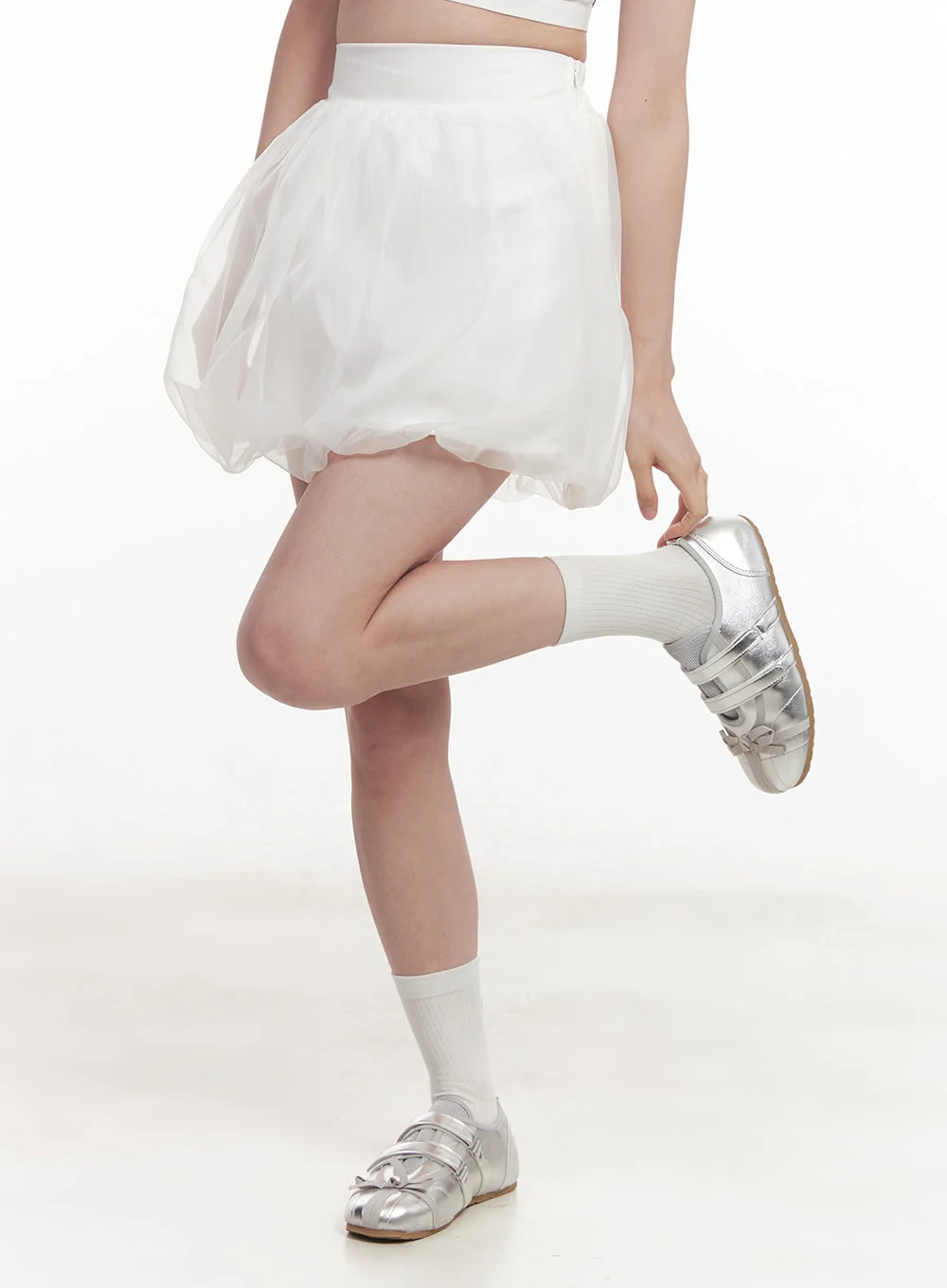 Sheer Cloud Bubble Mini Skirt IY513 - Image 7