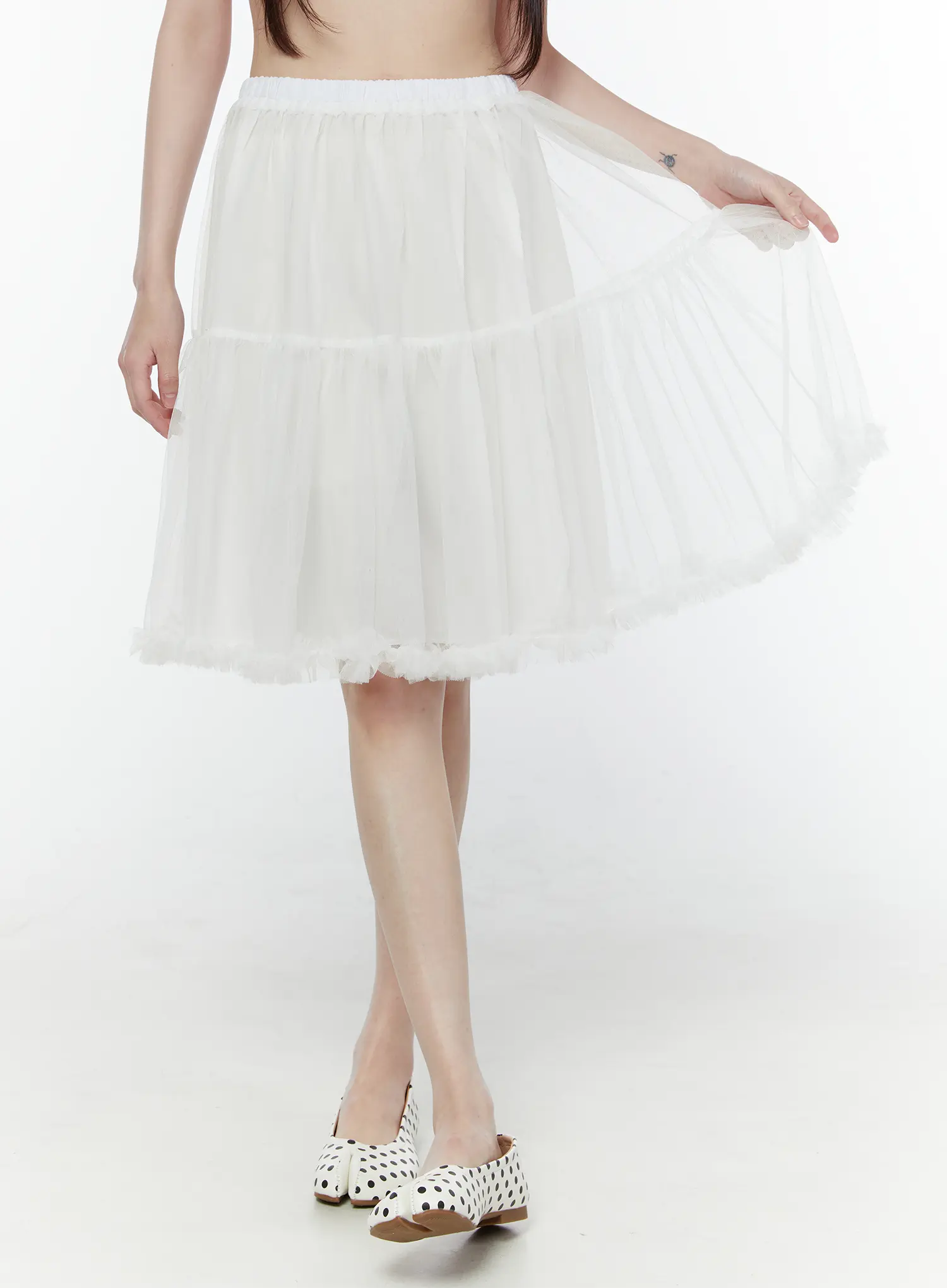 Sheer Flare Midi Skirt CU508 - Image 2