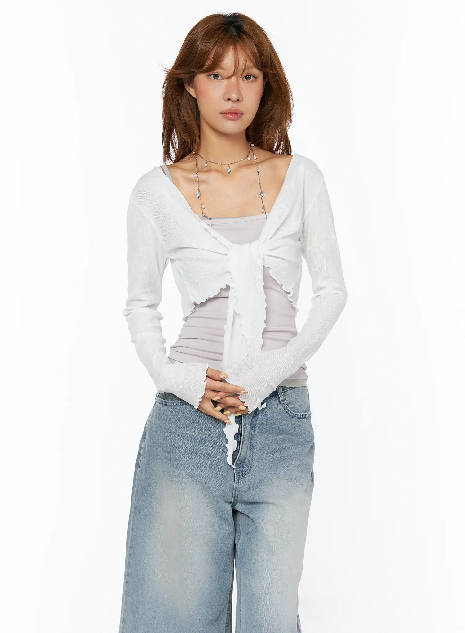 Sheer Frill Bolero Cardigan CU518 - Image 5