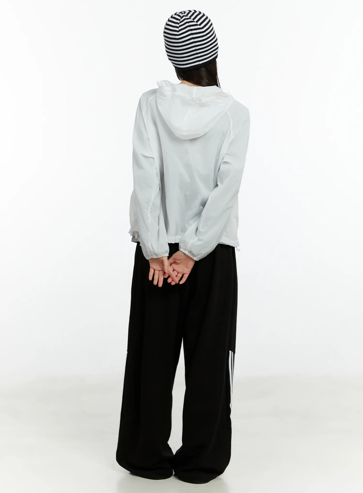 Sheer Hooded Zip Up Jacket CF510 - Image 4