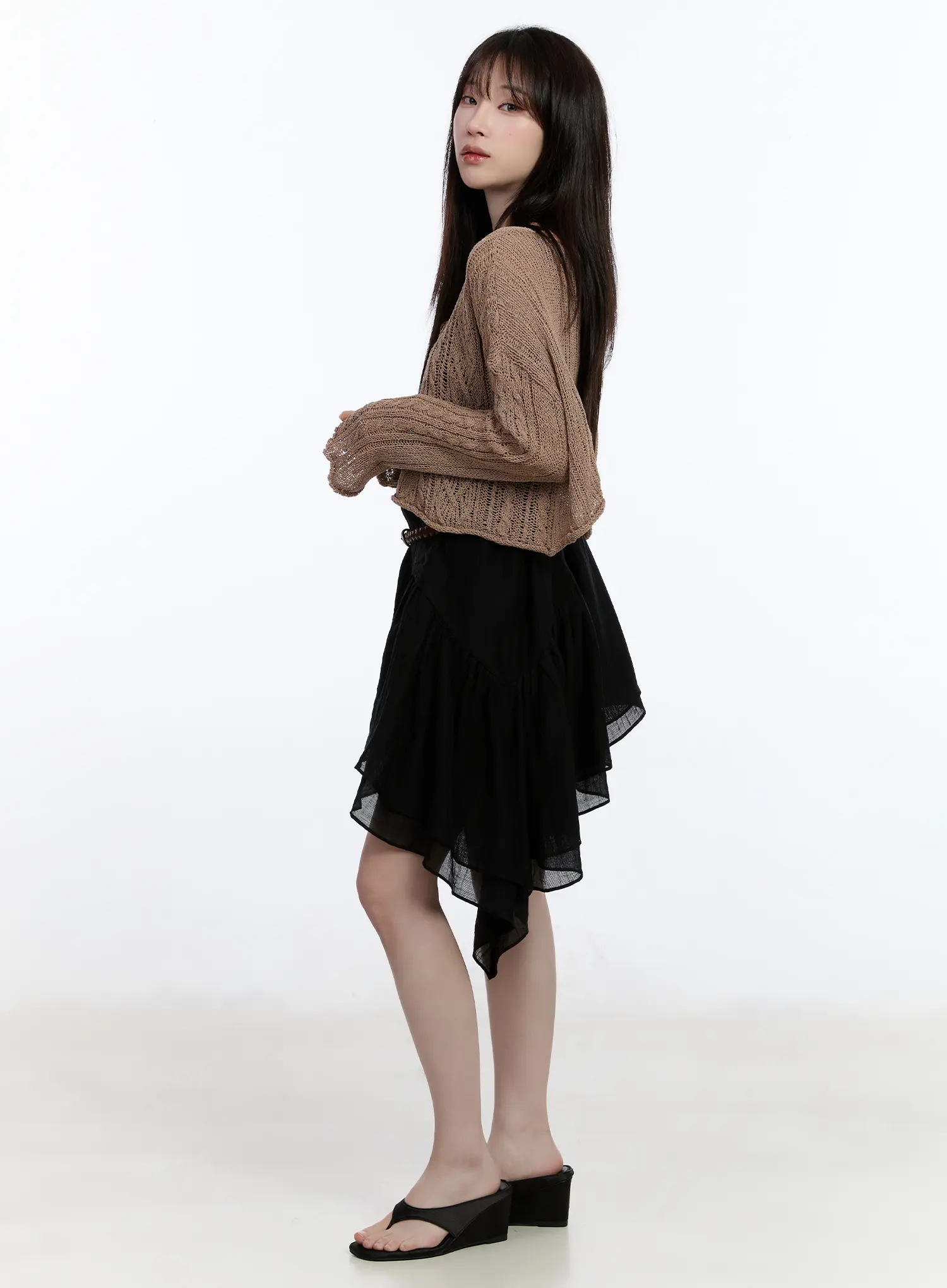 Sheer Knit Cardigan CA501 - Image 4