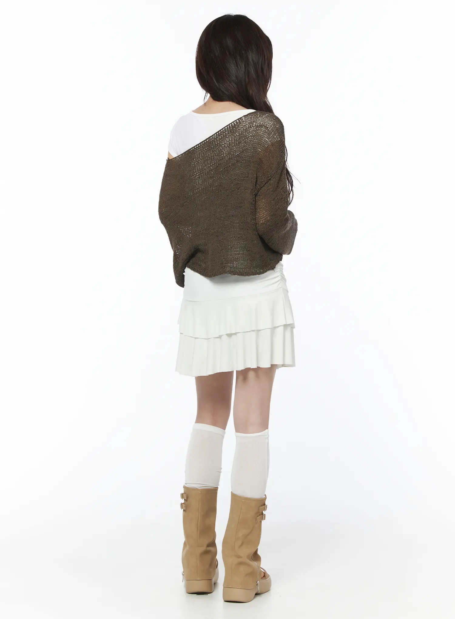 Sheer Knit Relaxed Sweater CU504 - Image 5