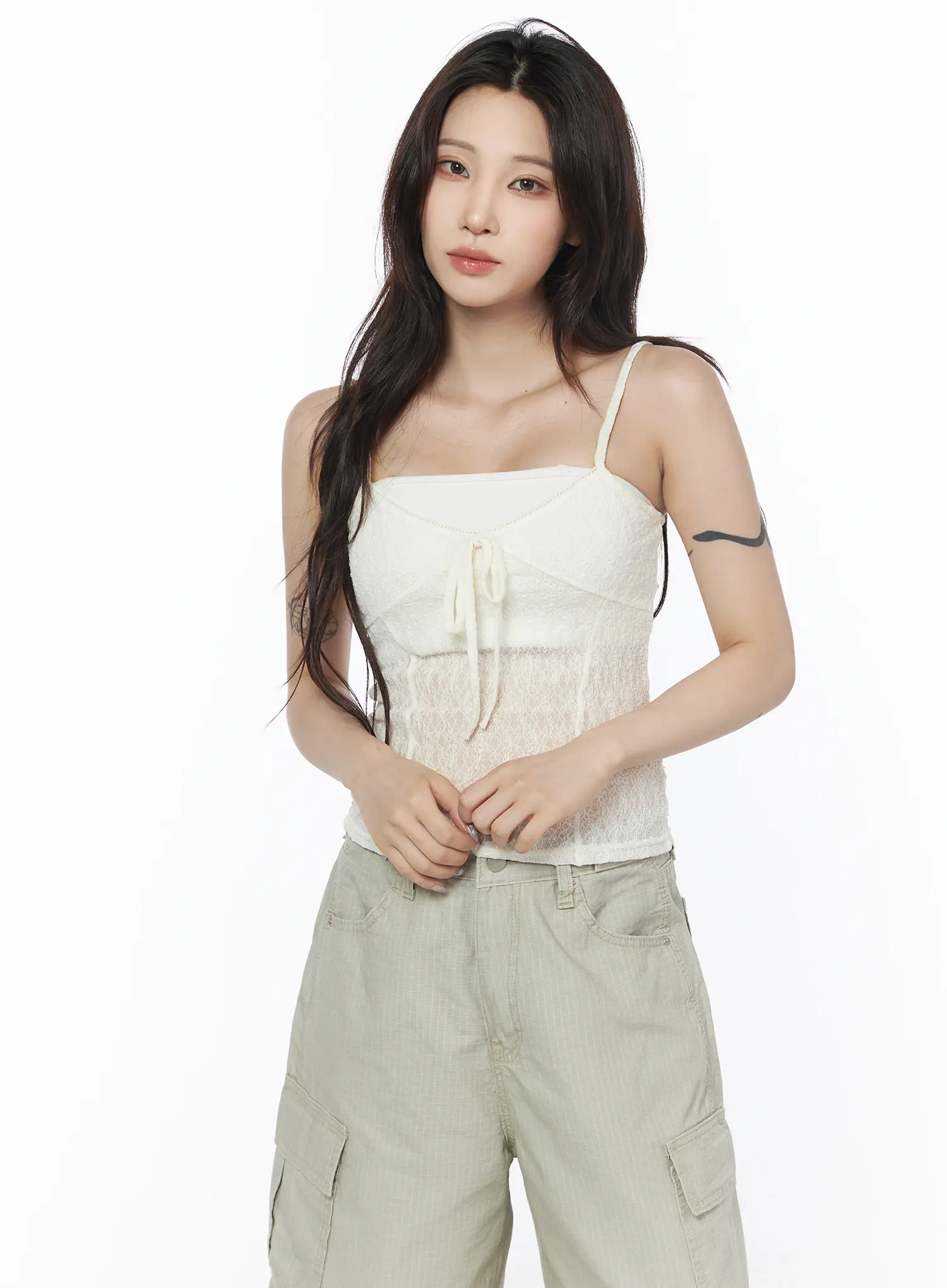 Sheer Lace Cami Top CU504