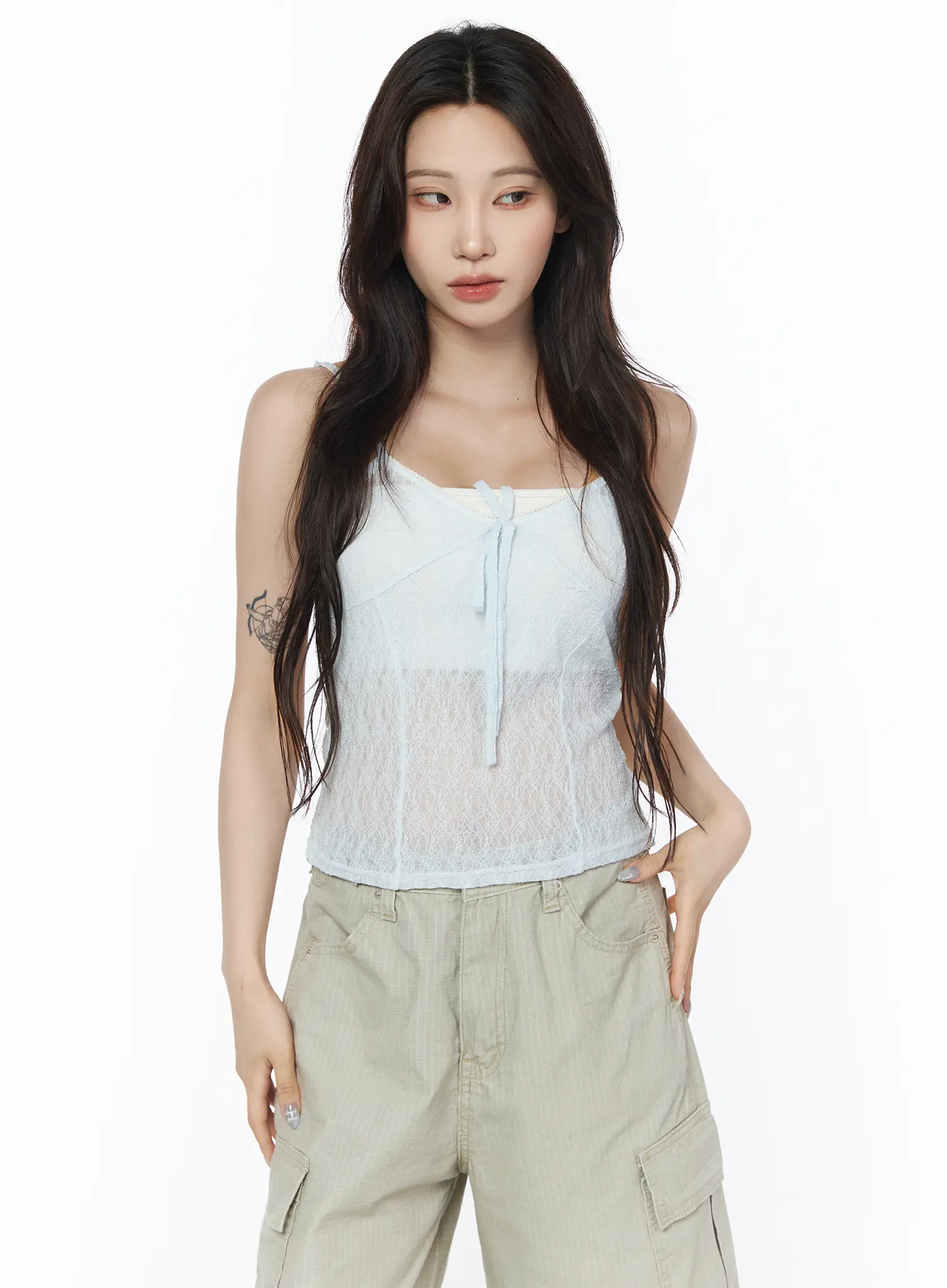 Sheer Lace Cami Top CU504 - Image 10