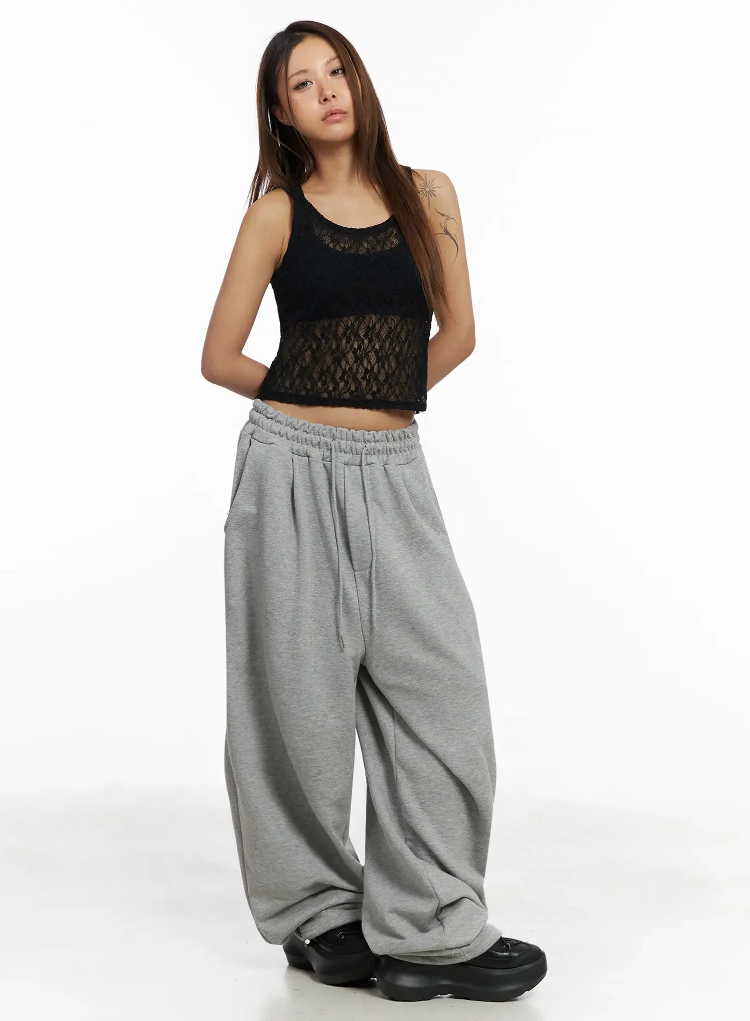 Sheer Lace Crop Tank IY501 - Image 5