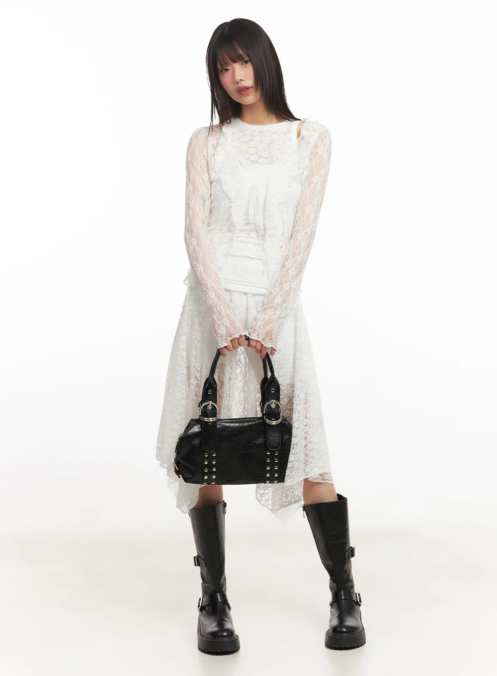Sheer Lace Strap Cardigan IY502 - Image 3