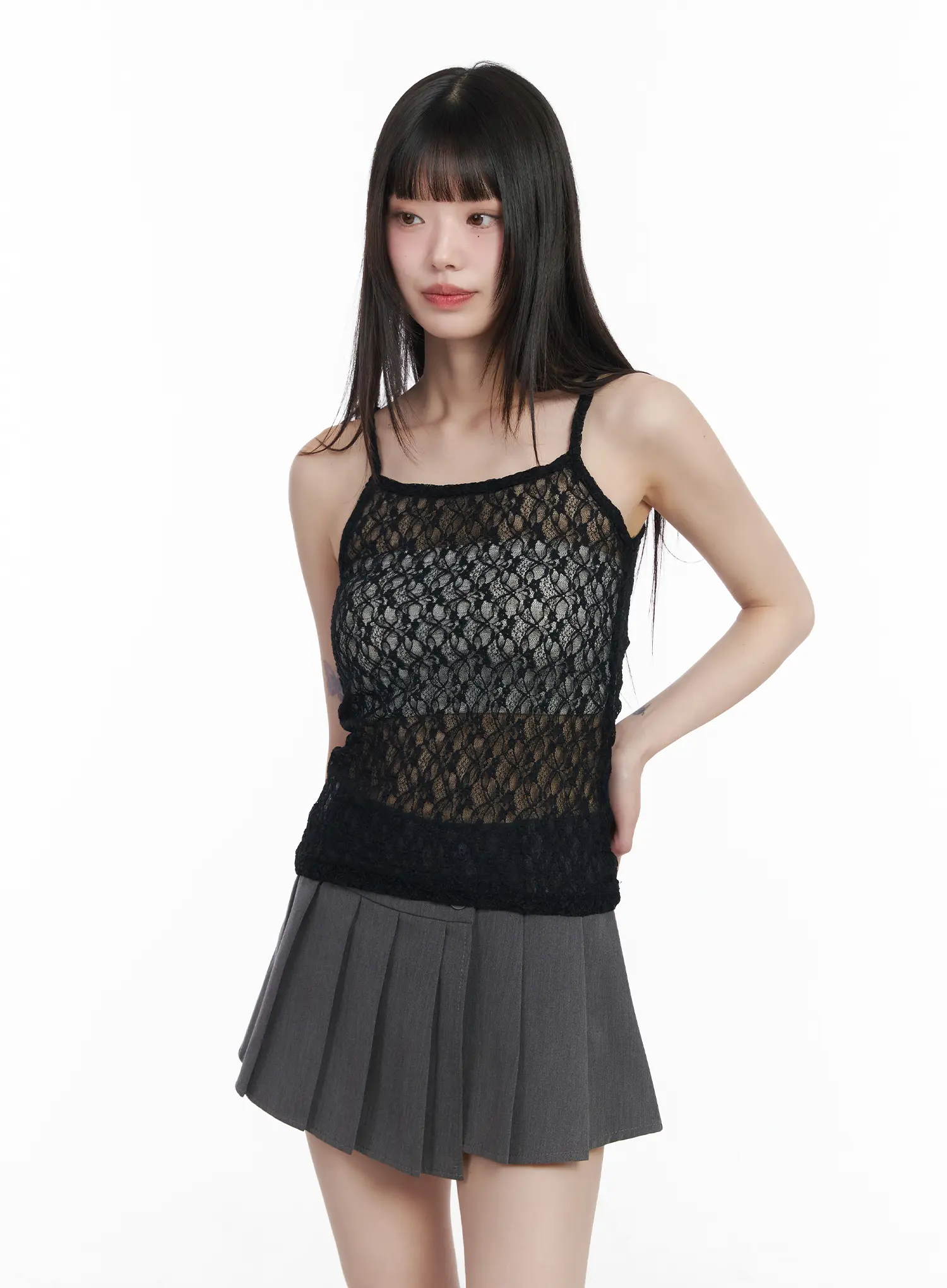 Sheer Lace Tank Top CM525 - Image 10