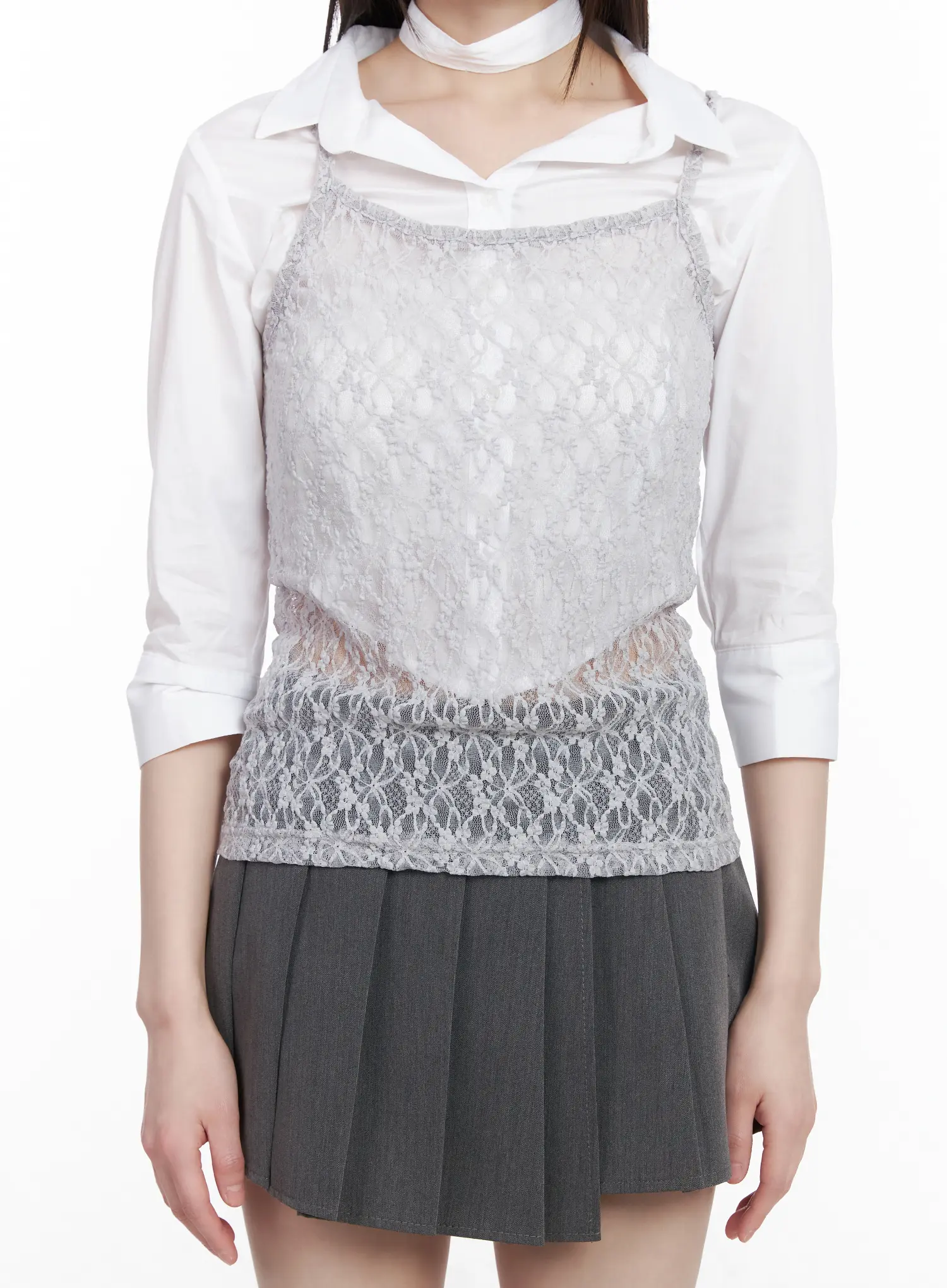 Sheer Lace Tank Top CM525 - Image 8