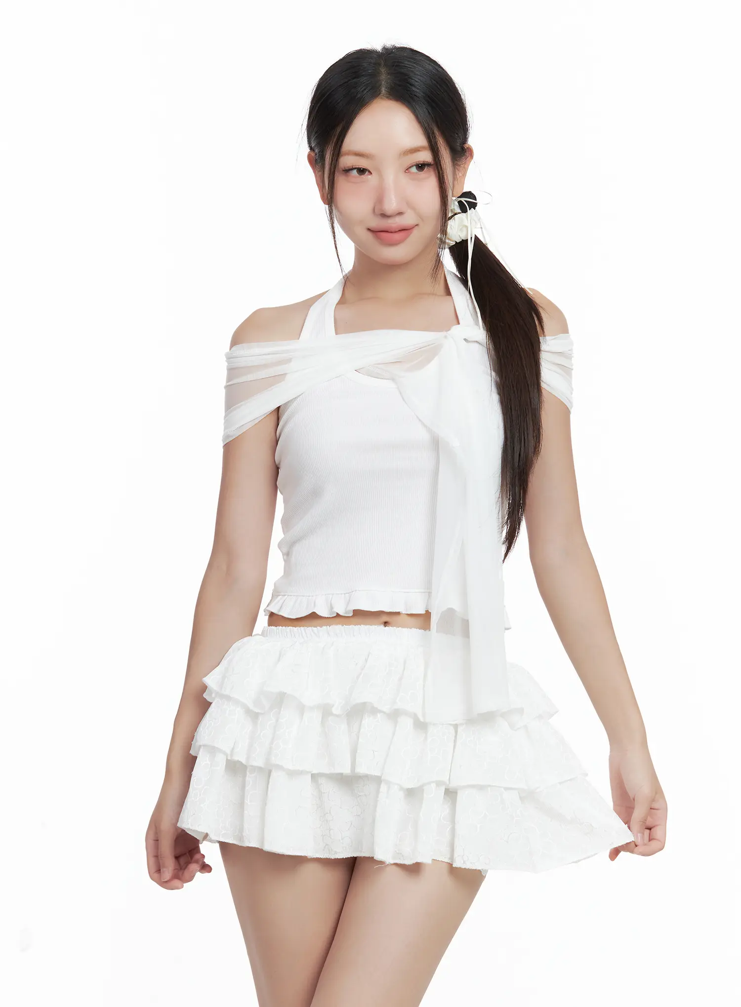 Sheer Layered Halter Tank CL509 - Image 13