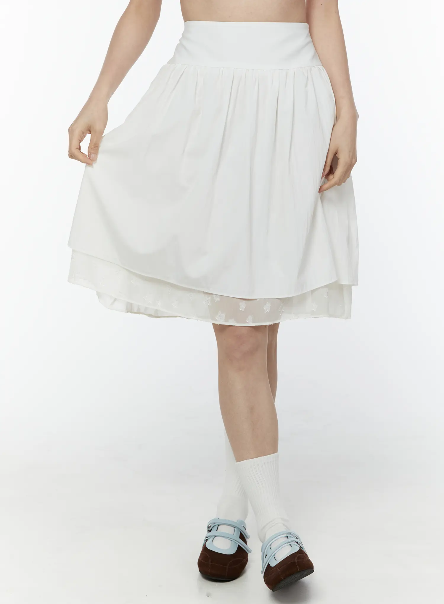 Sheer Layered Midi Skirt IU505 - Image 5