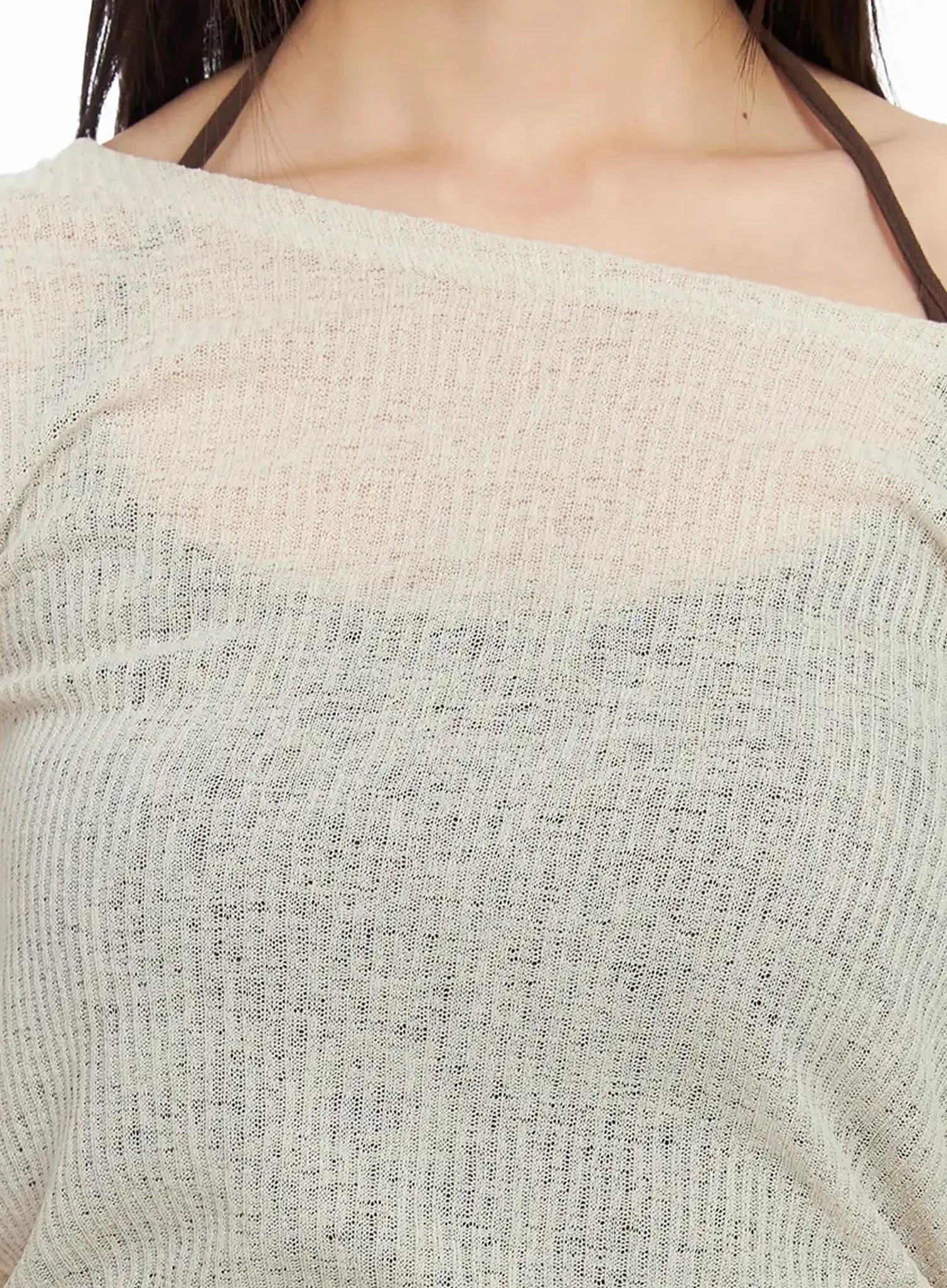 Sheer Layering Long Sleeve Top IM530 - Image 3