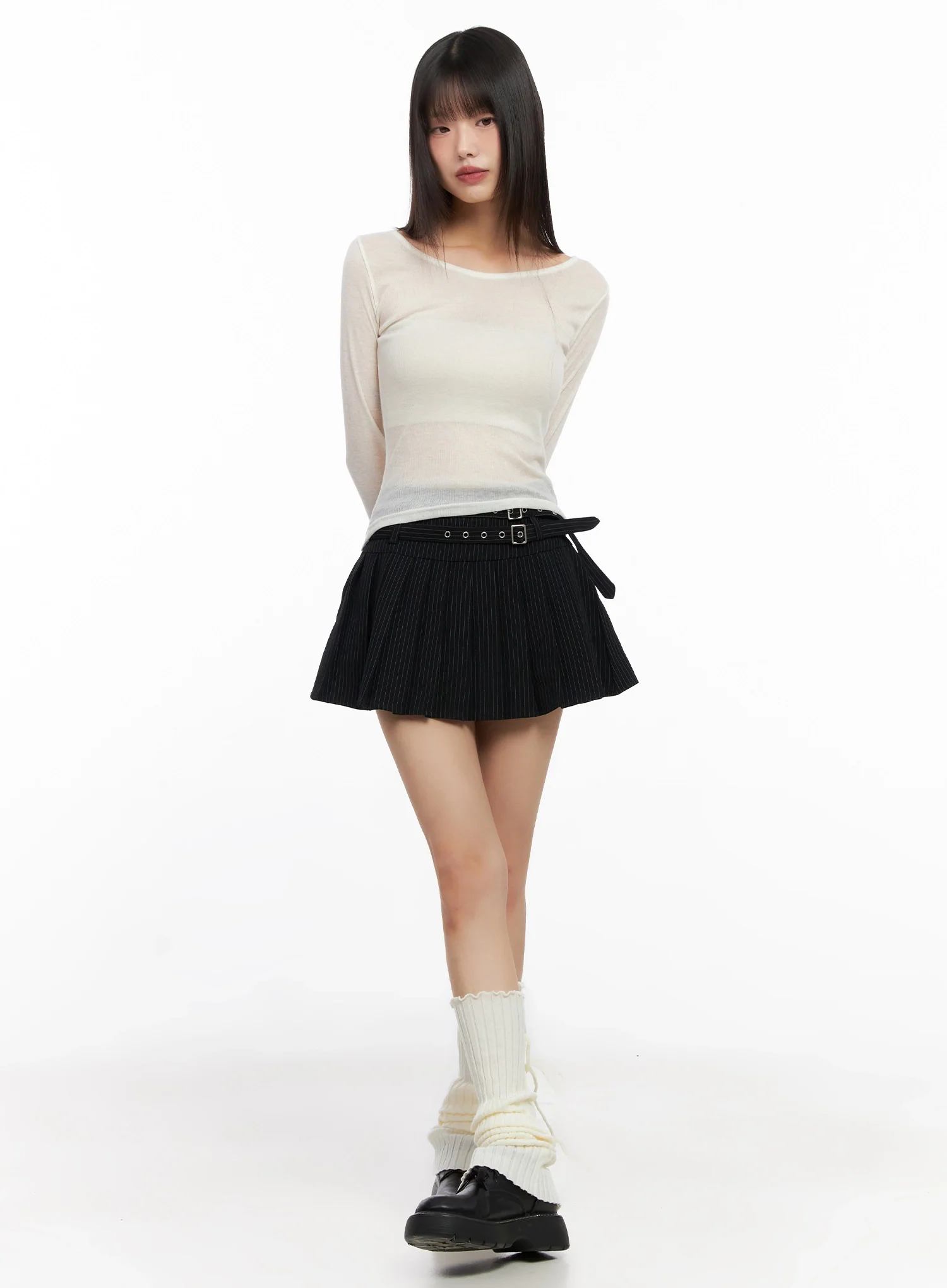Sheer Long Sleeve Top IN503 - Image 9