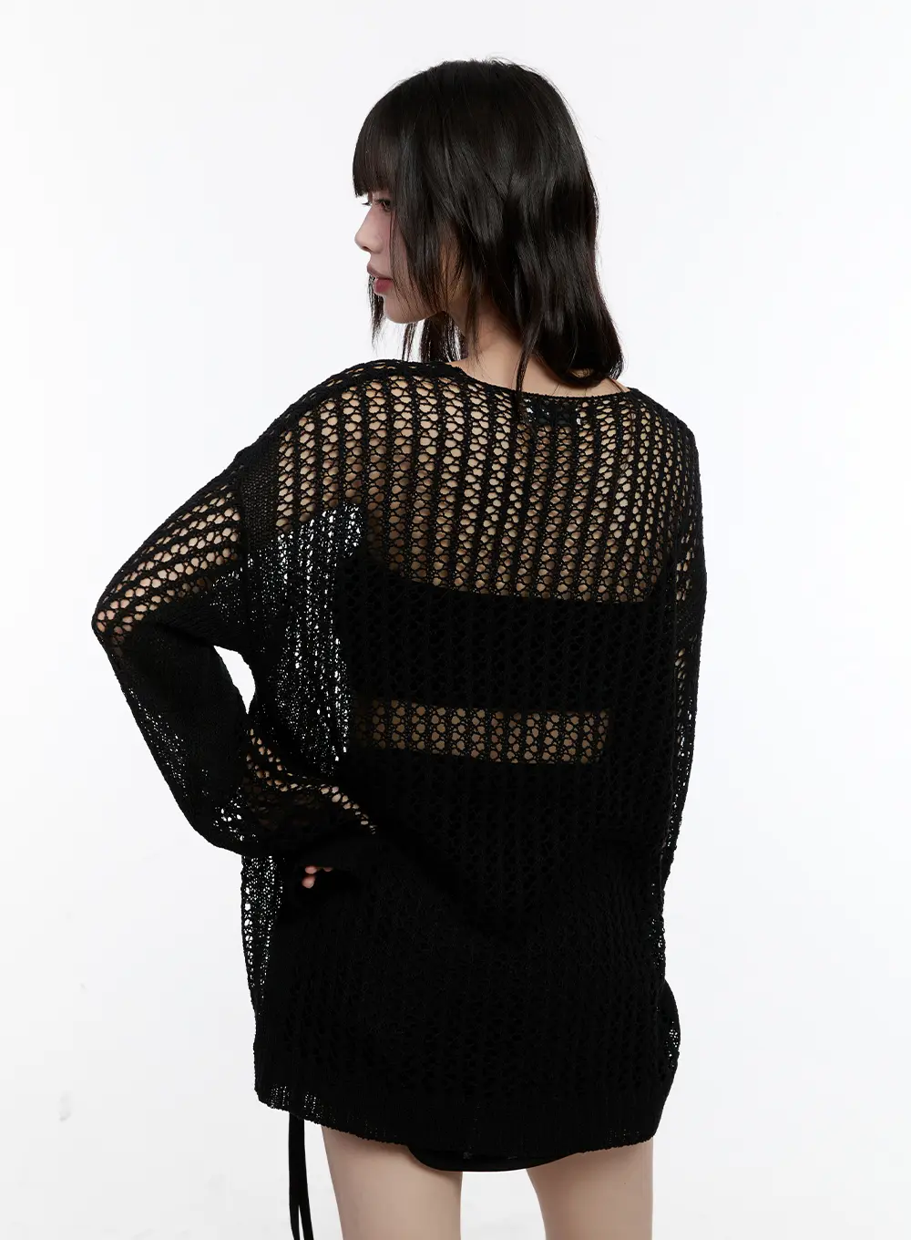 Sheer Loose-Fit Sweater CL504 - Image 8
